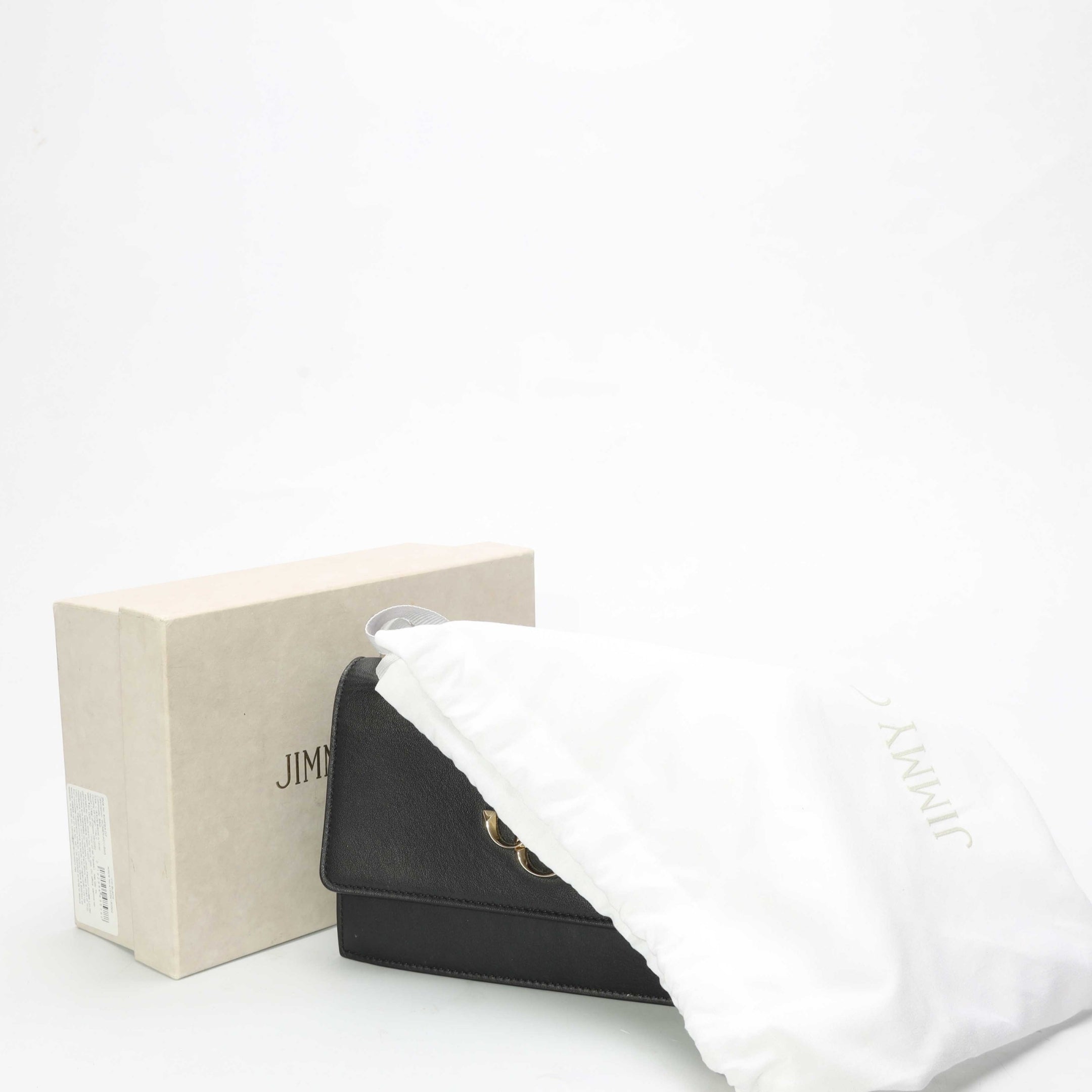 Jimmy Choo Black Varenne Chain Crossbody Bag