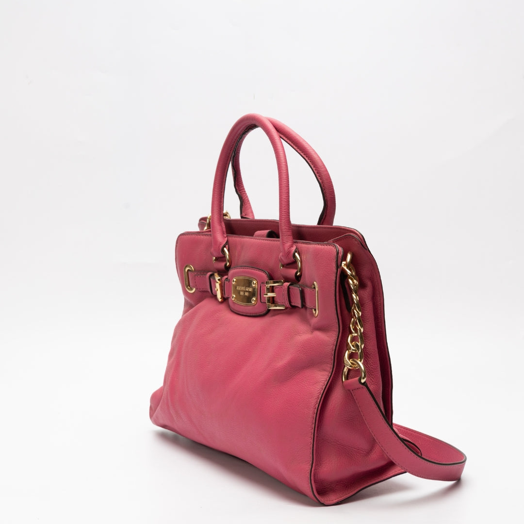 Michael Kors Pink Leather Hamilton Satchel