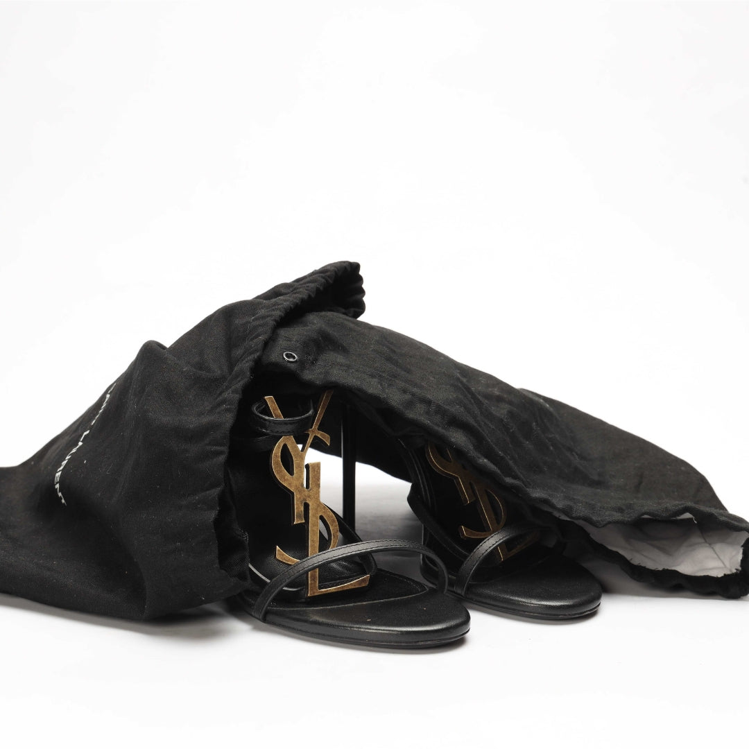 Yves Saint Laurent Cassandra Black Sandals