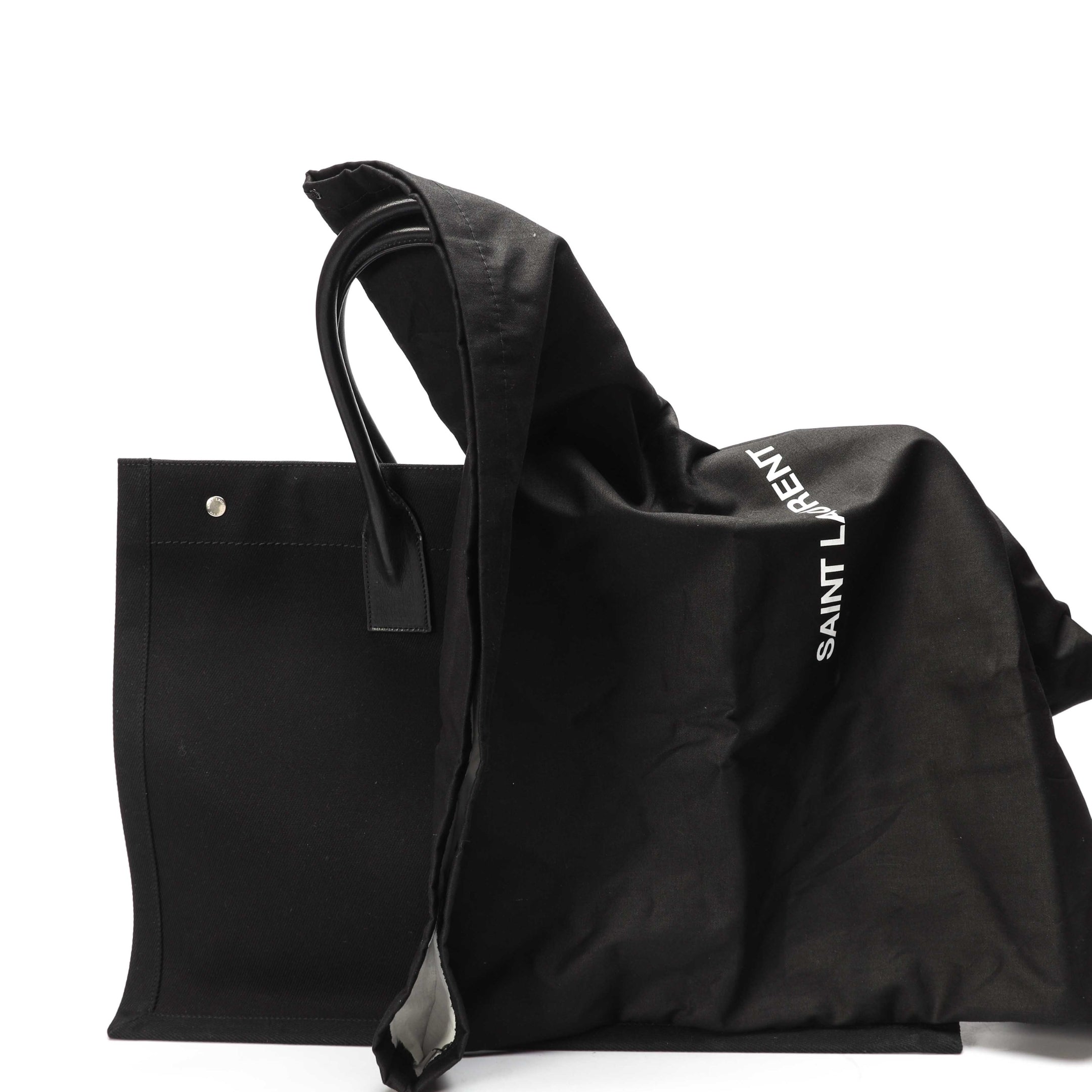 Saint Laurent Black Rive Gauche Tote