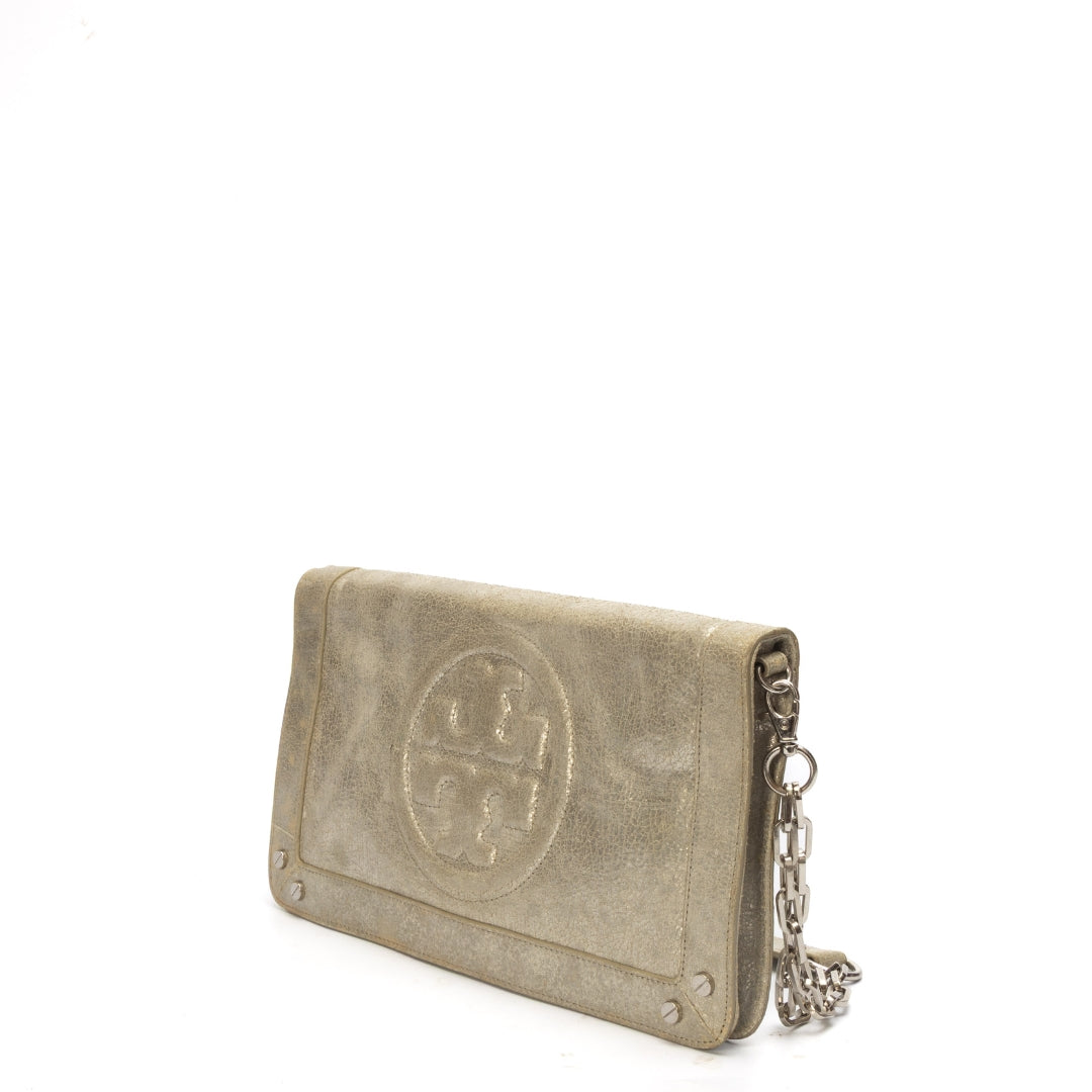 Tory Burch Metallic Gold Reva Shoulder Bag