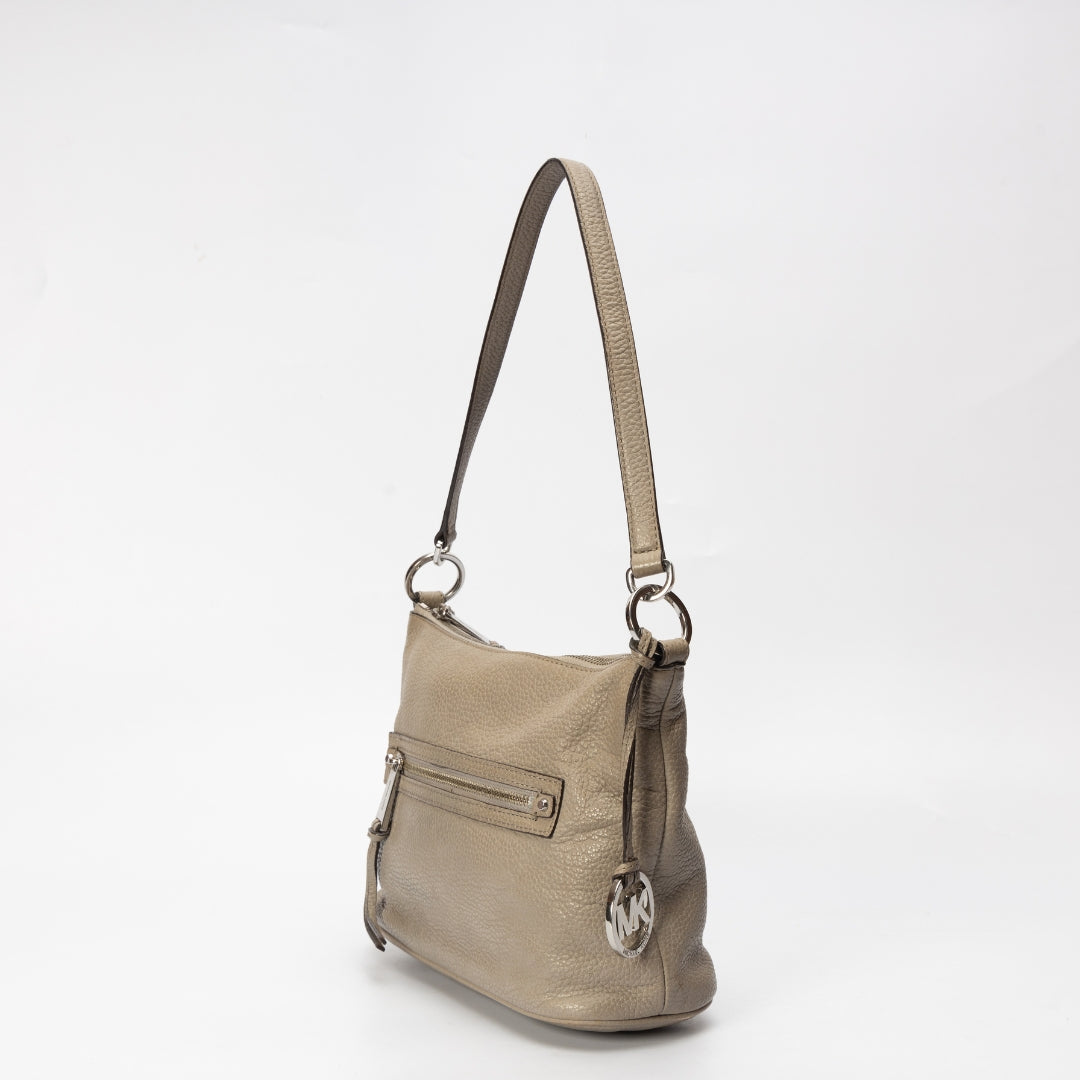 Michael Kors Grey Leather Shoulder Bag