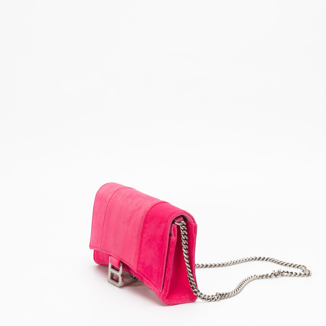 Balenciaga Velvet Hourglass Wallet On Chain