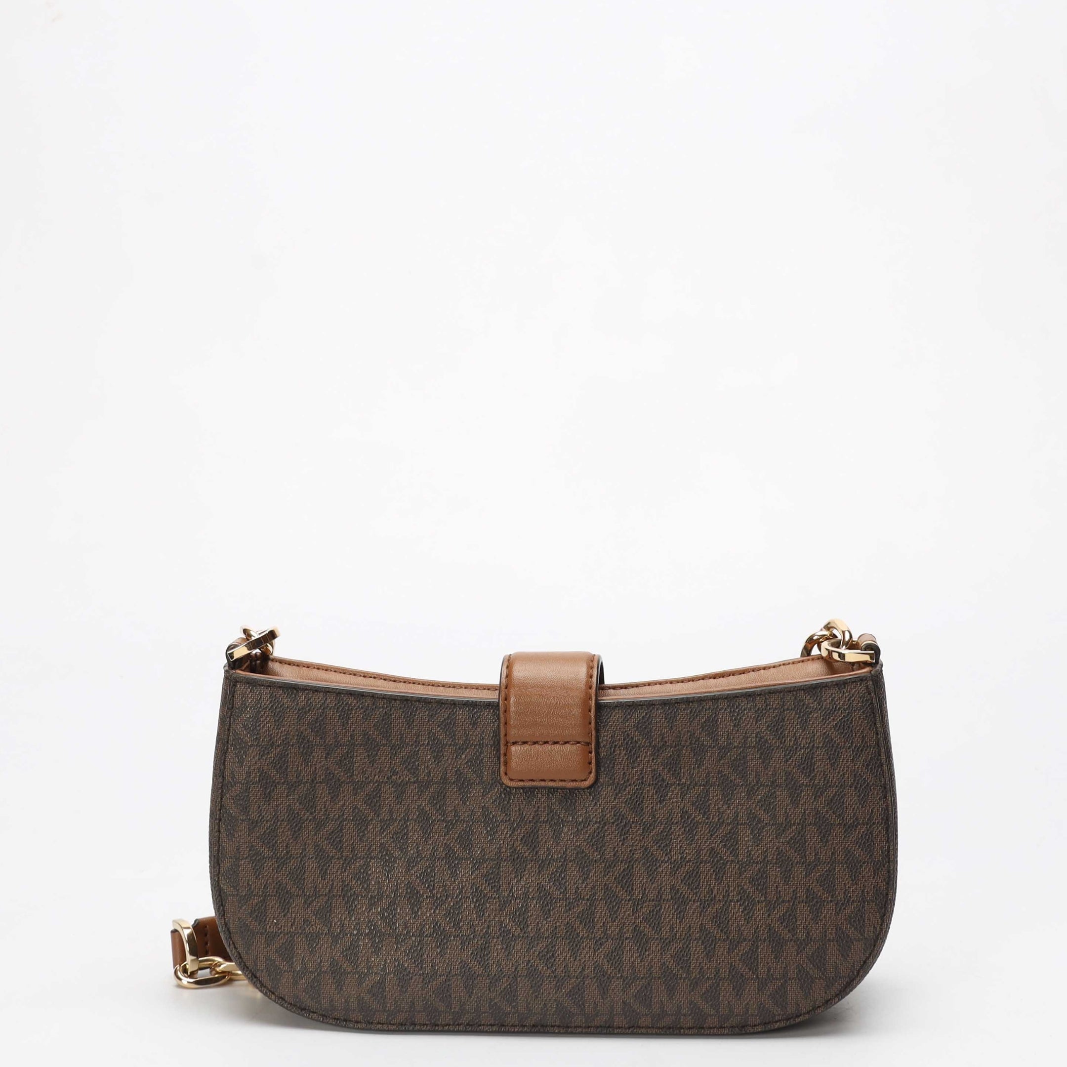 Michael Kors Brown Logo Carmen XS Shoulder Bag