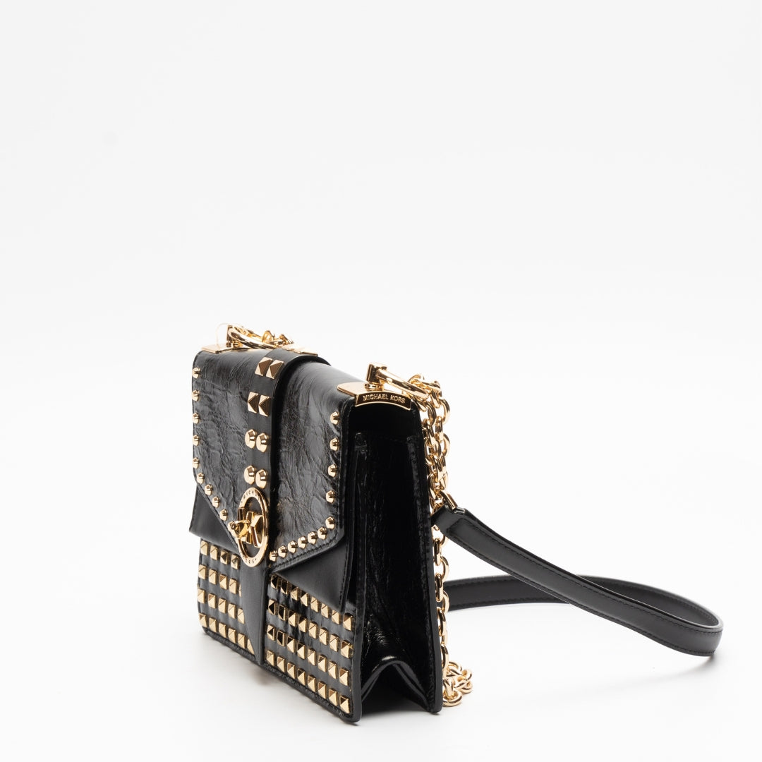 Michael Kors Greenwich Studded Leather Crossbody