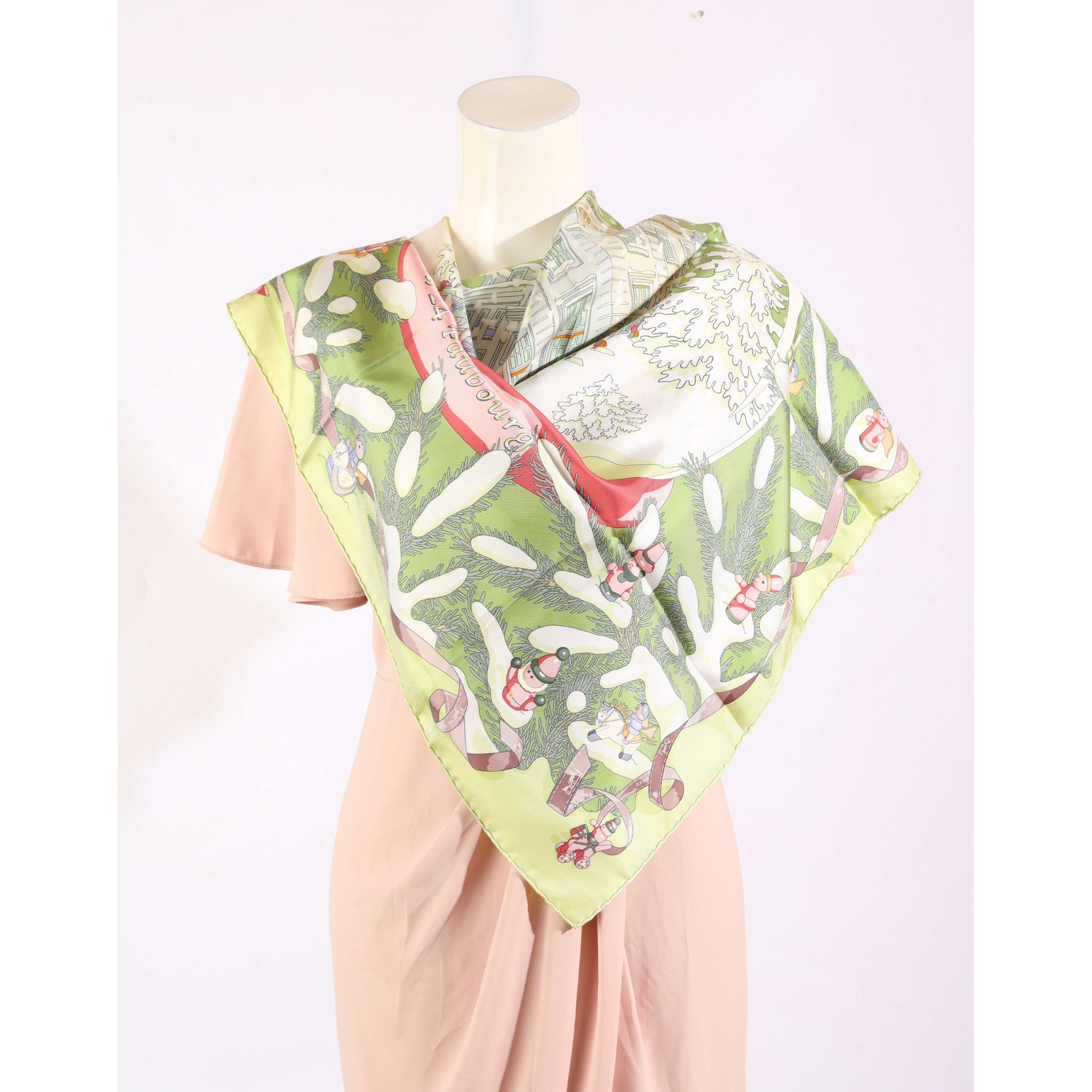Hermes Noel 24 au Rue Faubourg Silk Scarf