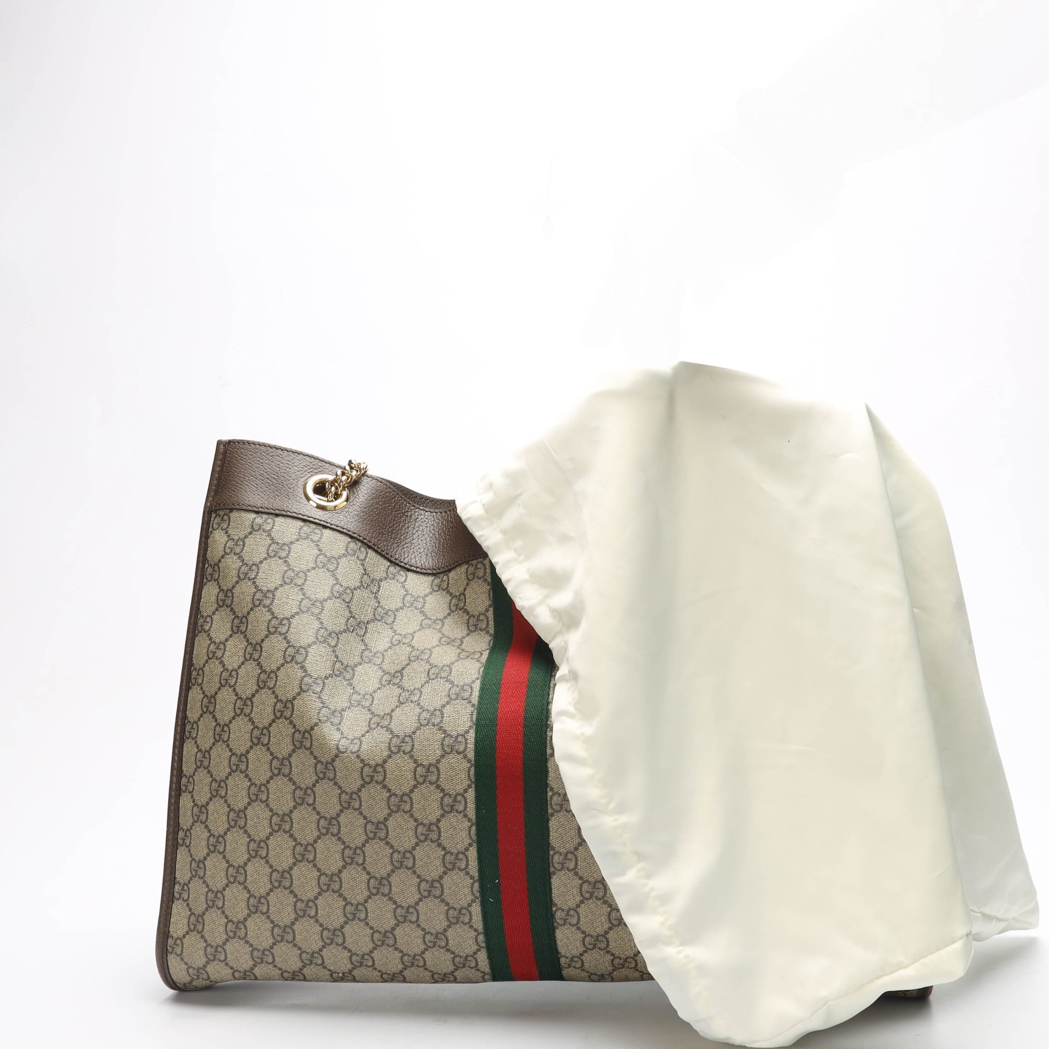 Gucci GG Supreme Canvas Large Web Rajah Tote