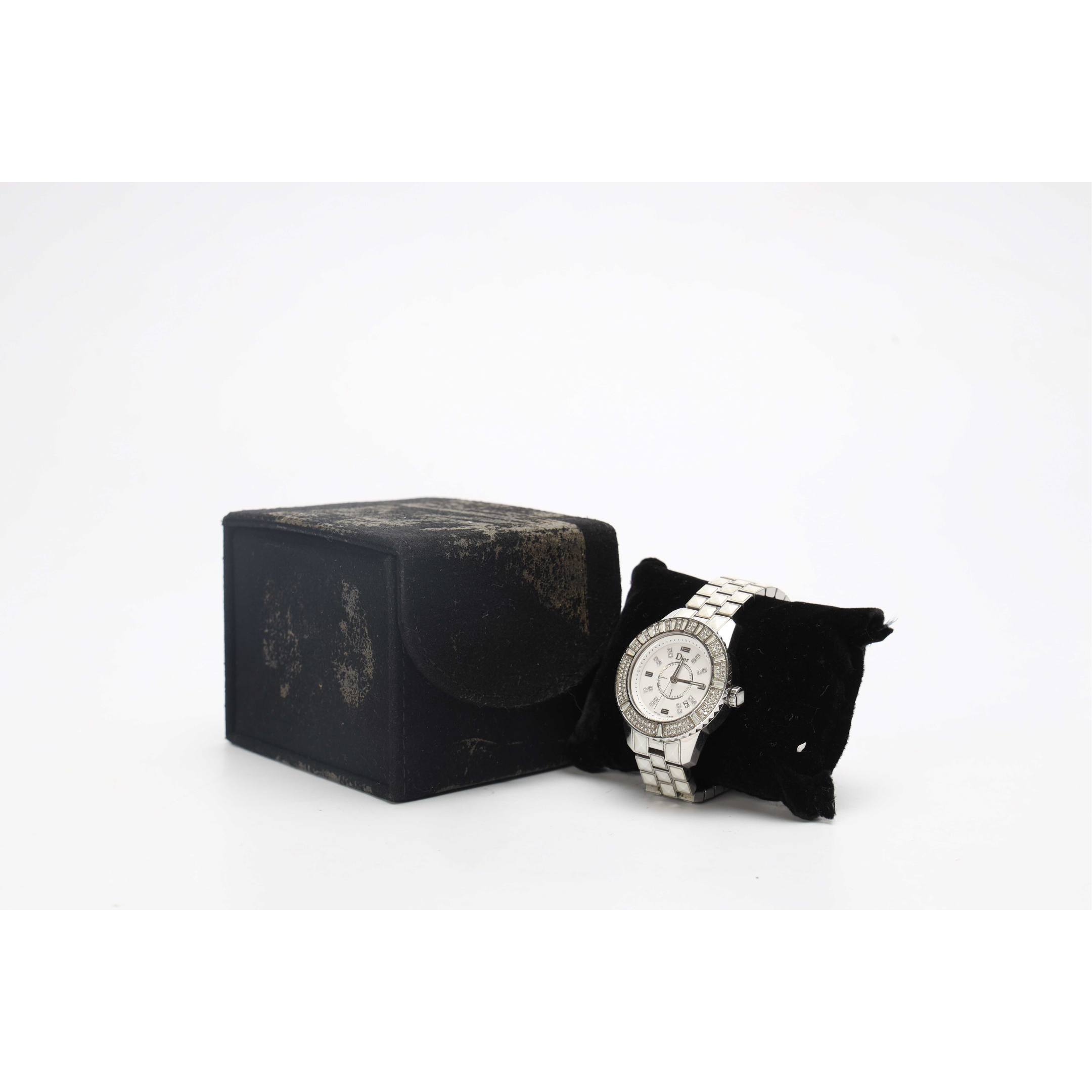 Dior White Christal Wrist Watch