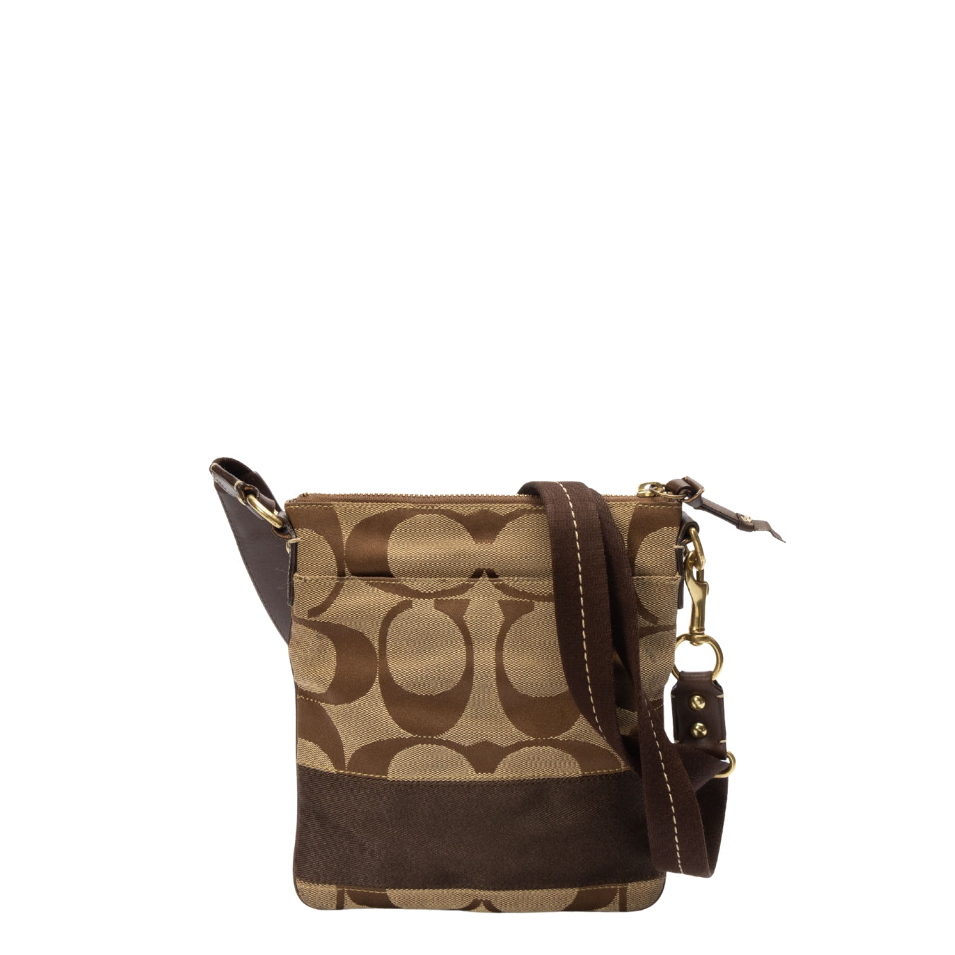 Coach Brown/Beige Swingpack Crossbody Bag
