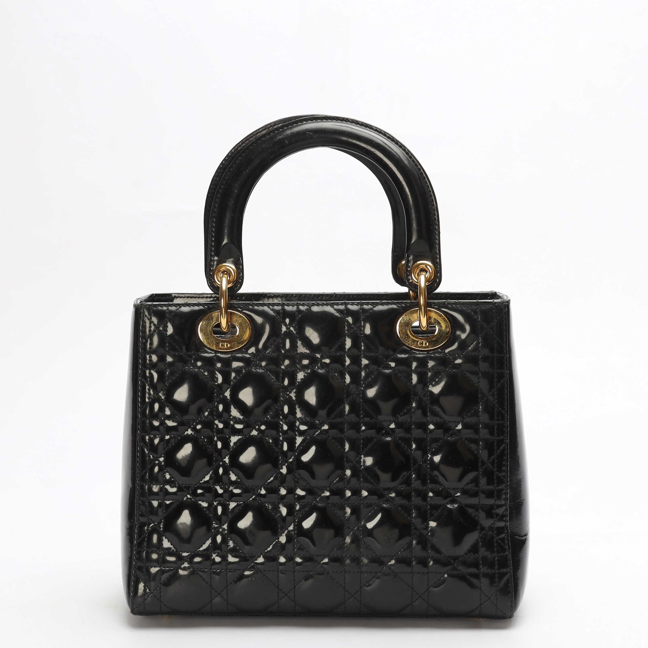 Dior Black Cannage Medium Lady Dior Satchel