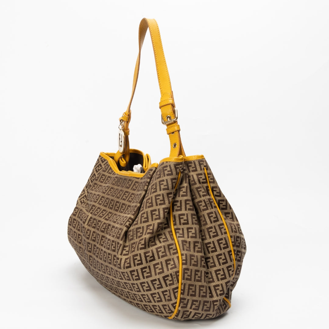 Fendi Zucchino Canvas Hobo Bag