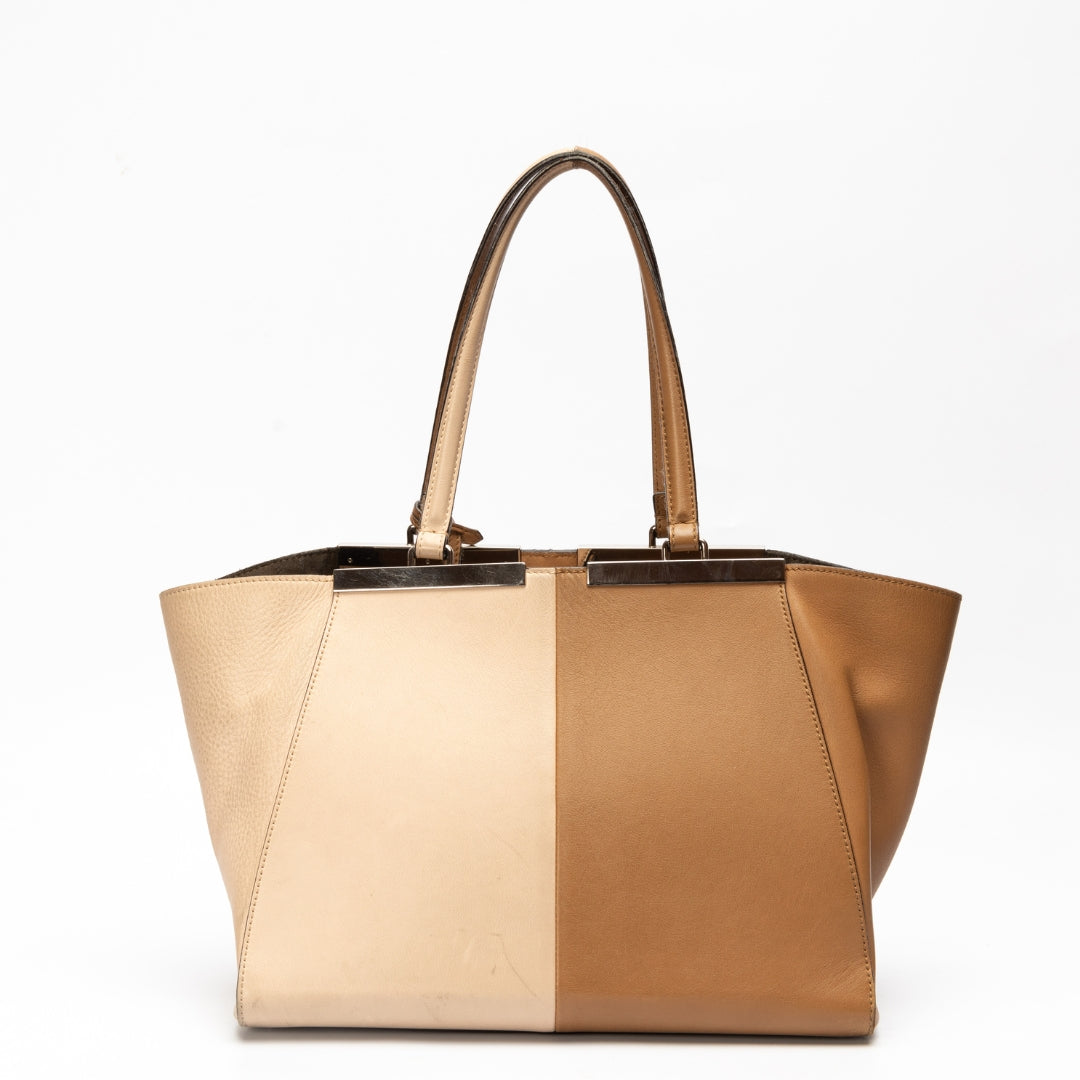 Fendi Tan/Beige Leather Large 3Jours Tote