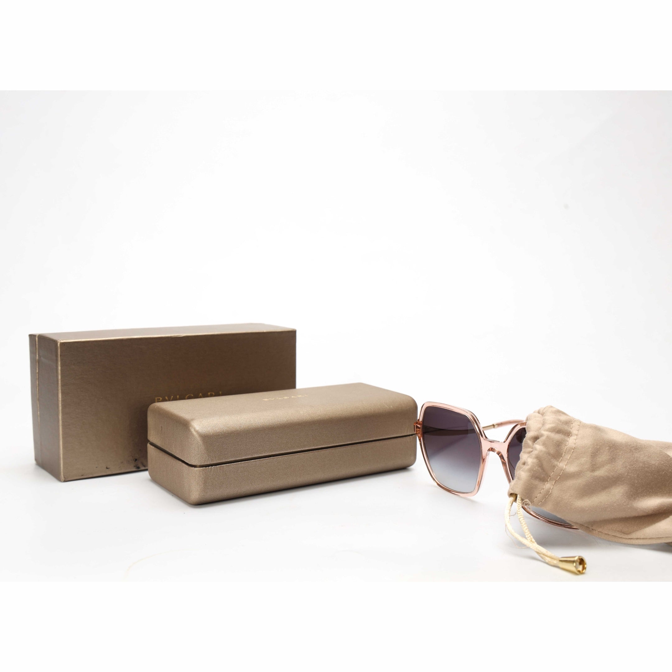 Bvlgari Pink Frame Gradient Sunglasses