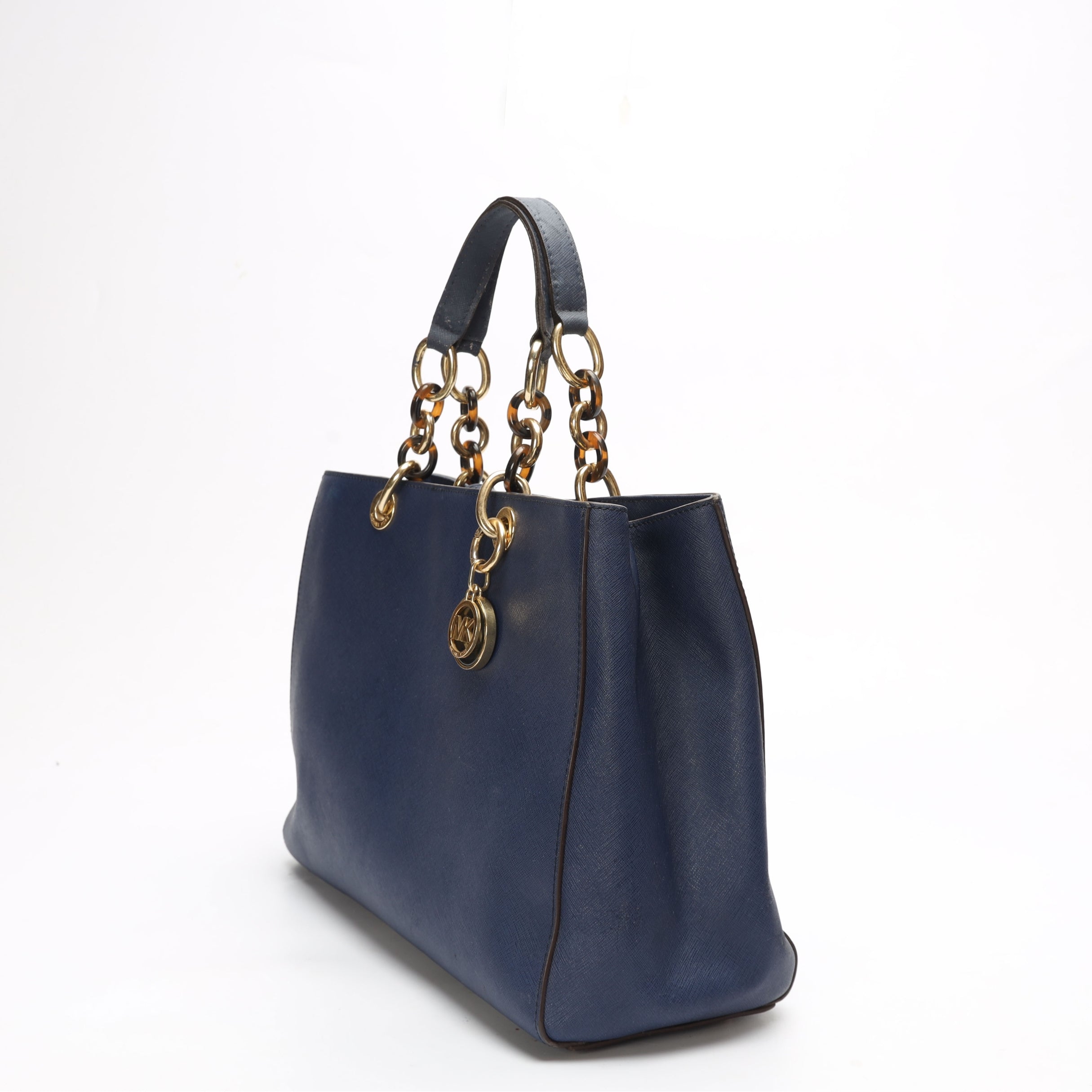 Michael Kors Cynthia Navy Convertible Satchel