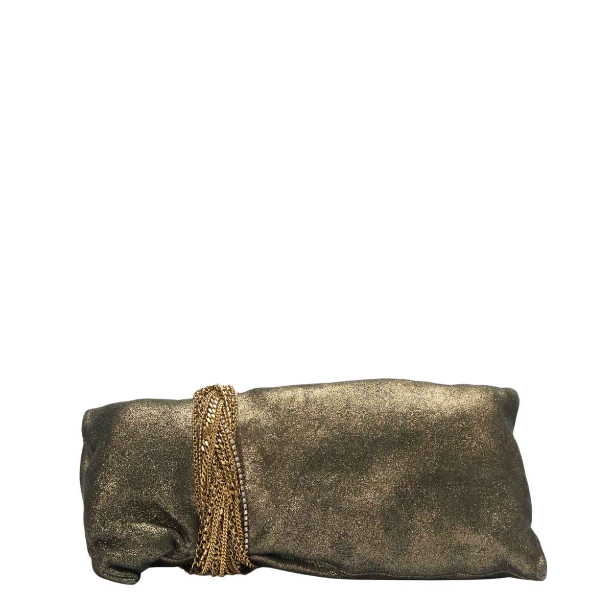 Jimmy Choo Metallic Chain Clutch