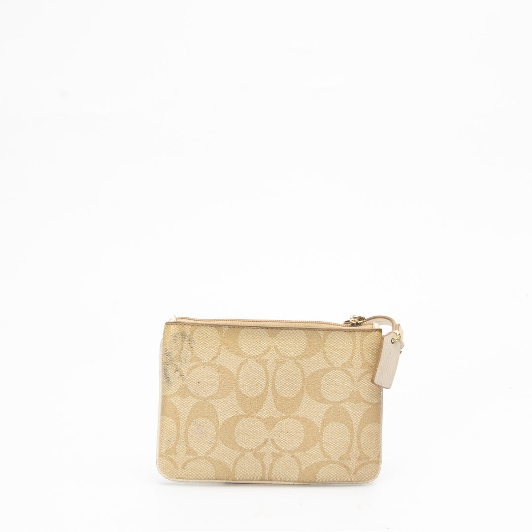 Coach Signature Jacquard Small Wristlet