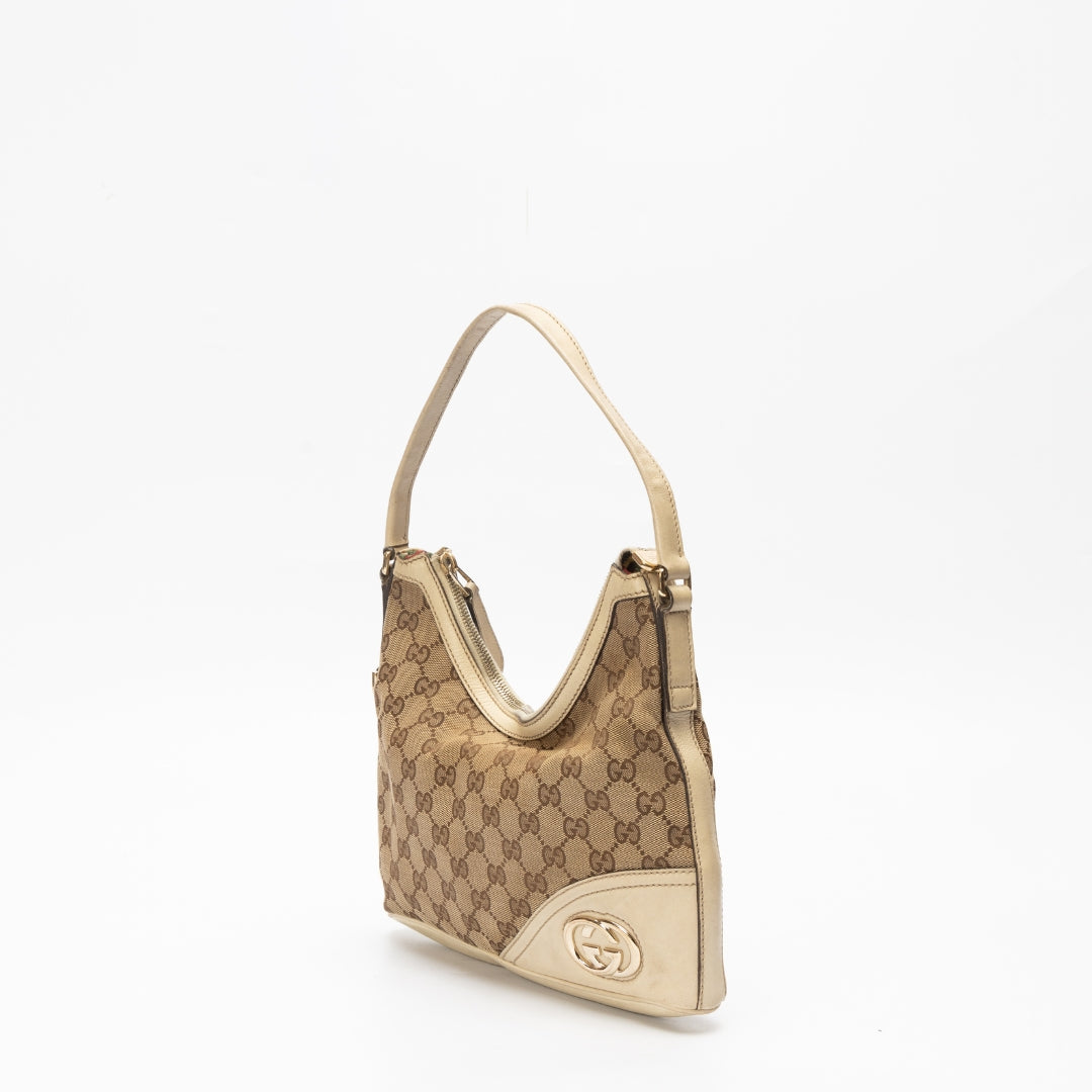 Gucci GG Canvas Britt Small Hobo Bag