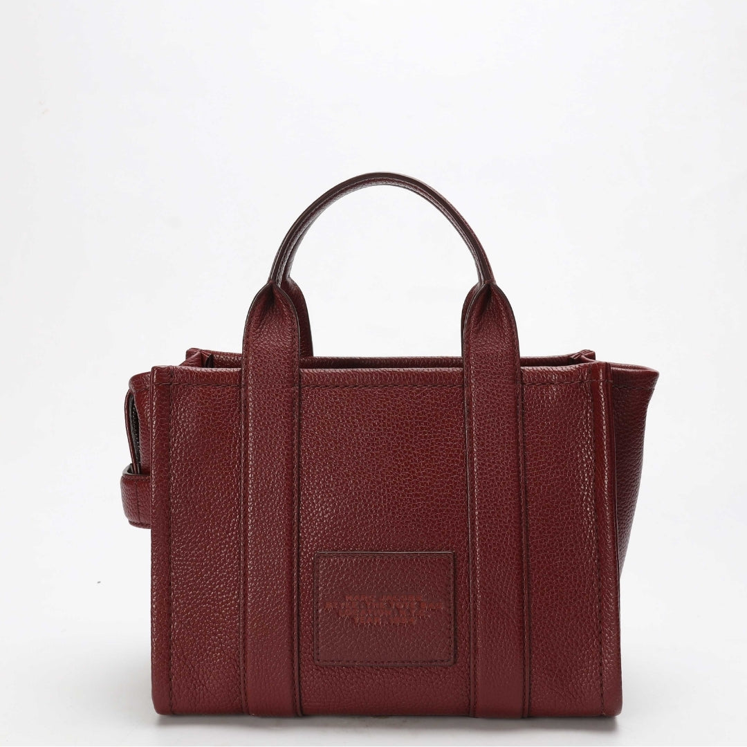 Marc Jacobs Maroon The Leather Small Tote