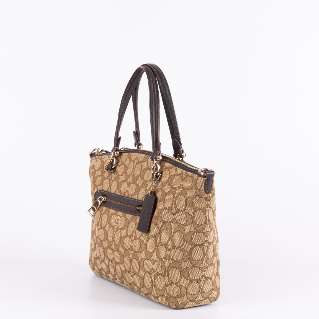 Coach Signature Jacquard Prairie Satchel