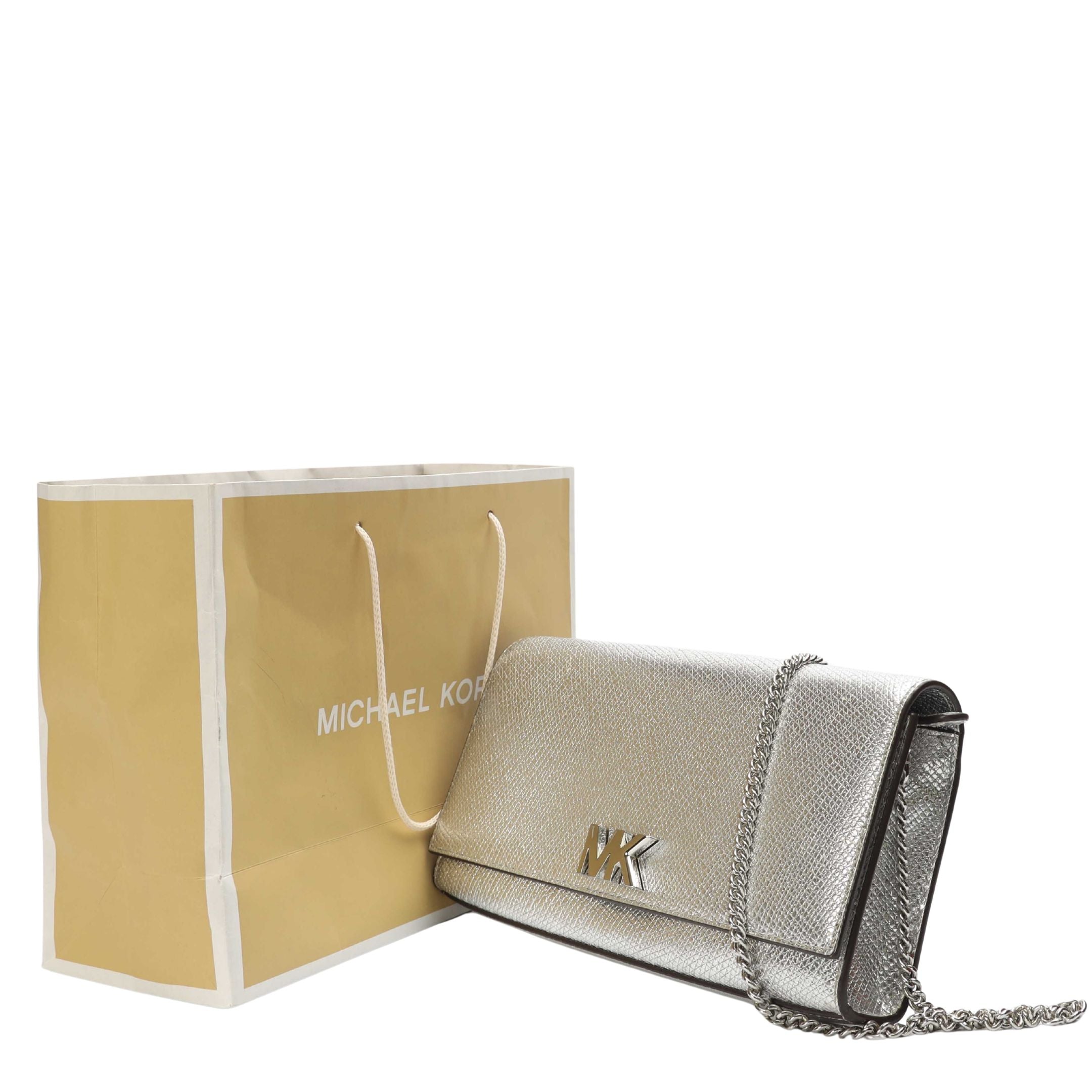 Michael Kors Mott Silver Crossbody Bag