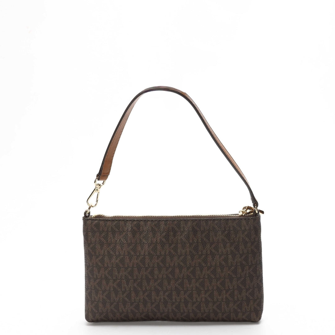 Michael Kors Brown Logo Wristlet
