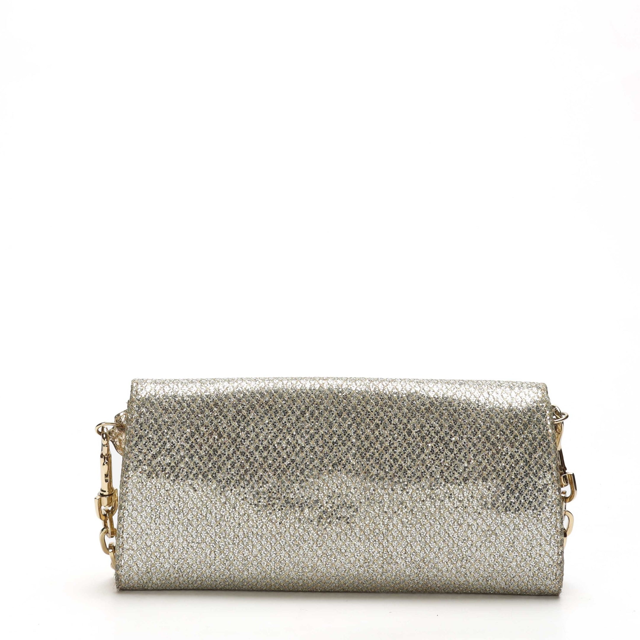 Jimmy Choo Silver Shimmery Clutch