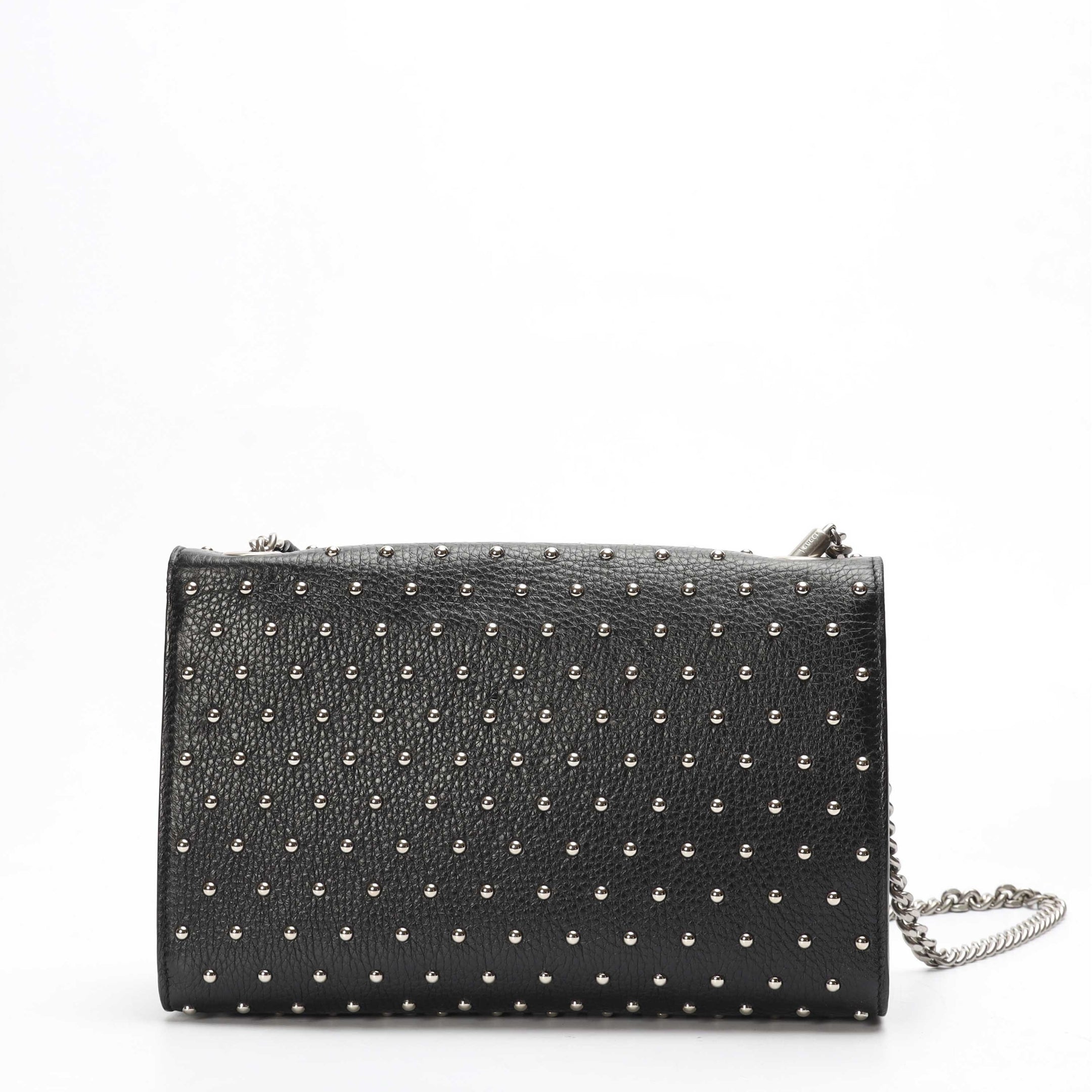 Gucci Black Studded Miss Bamboo Shoulder Bag