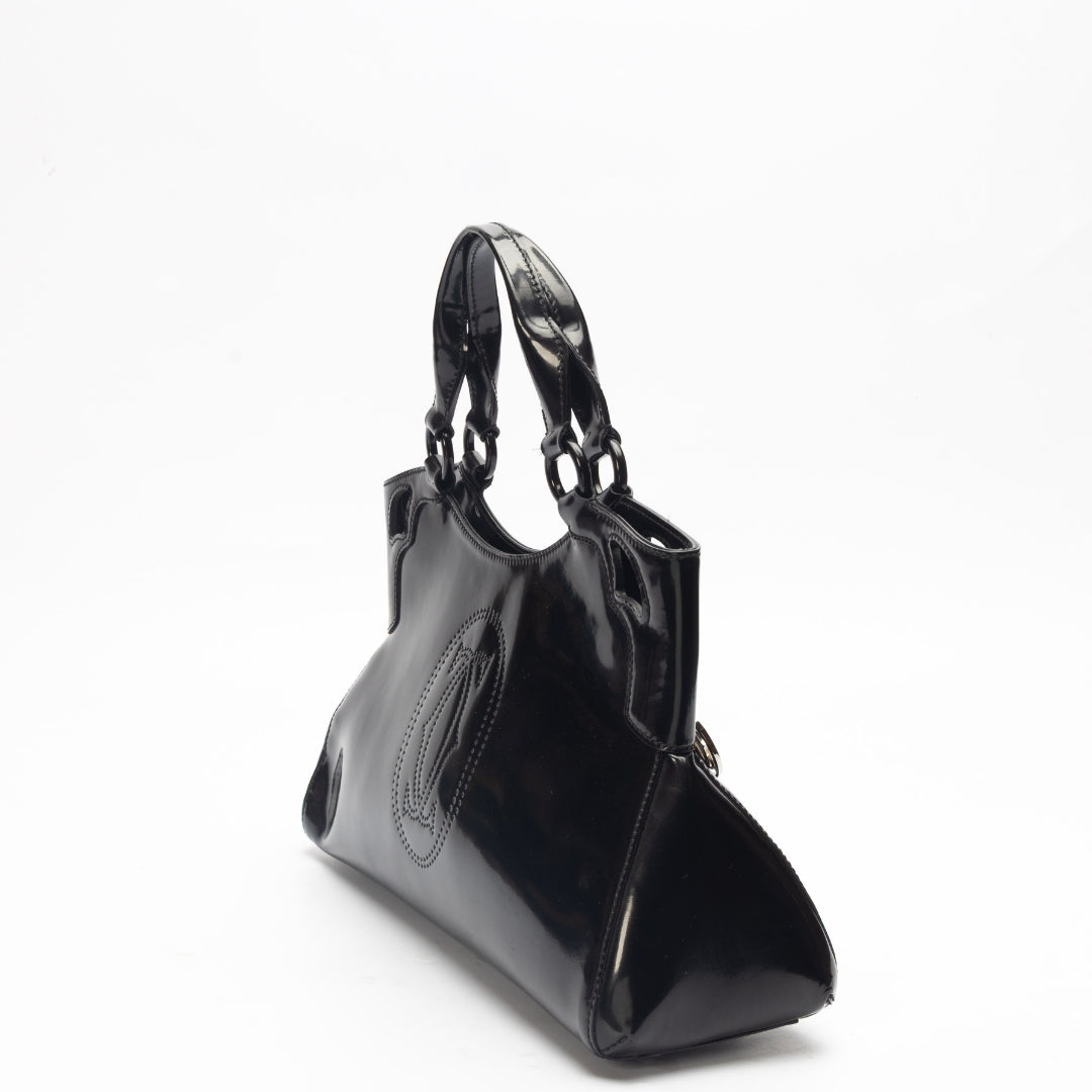 Cartier Black Patent Leather Marcello de Cartier Bag