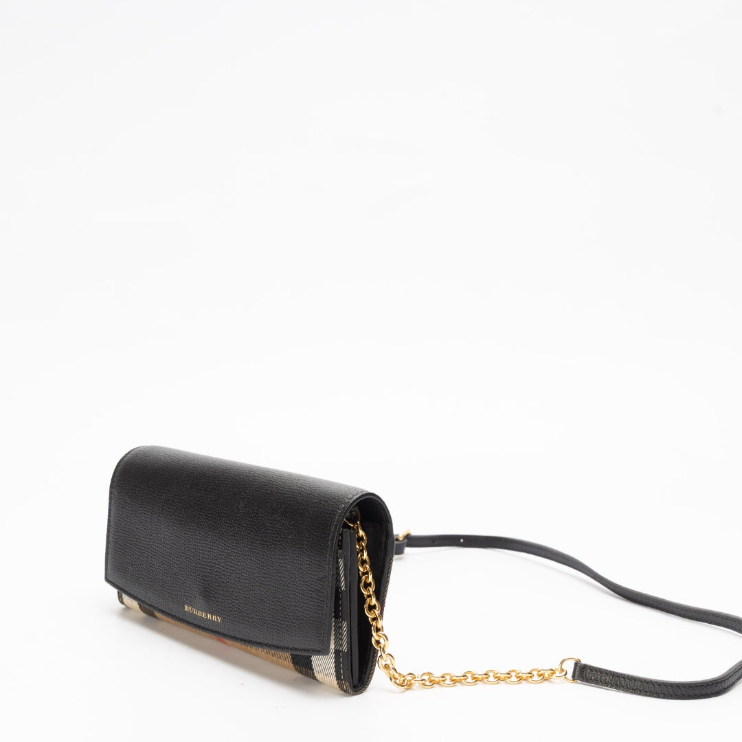 Burberry House Check Canvas Flap Continental Wallet