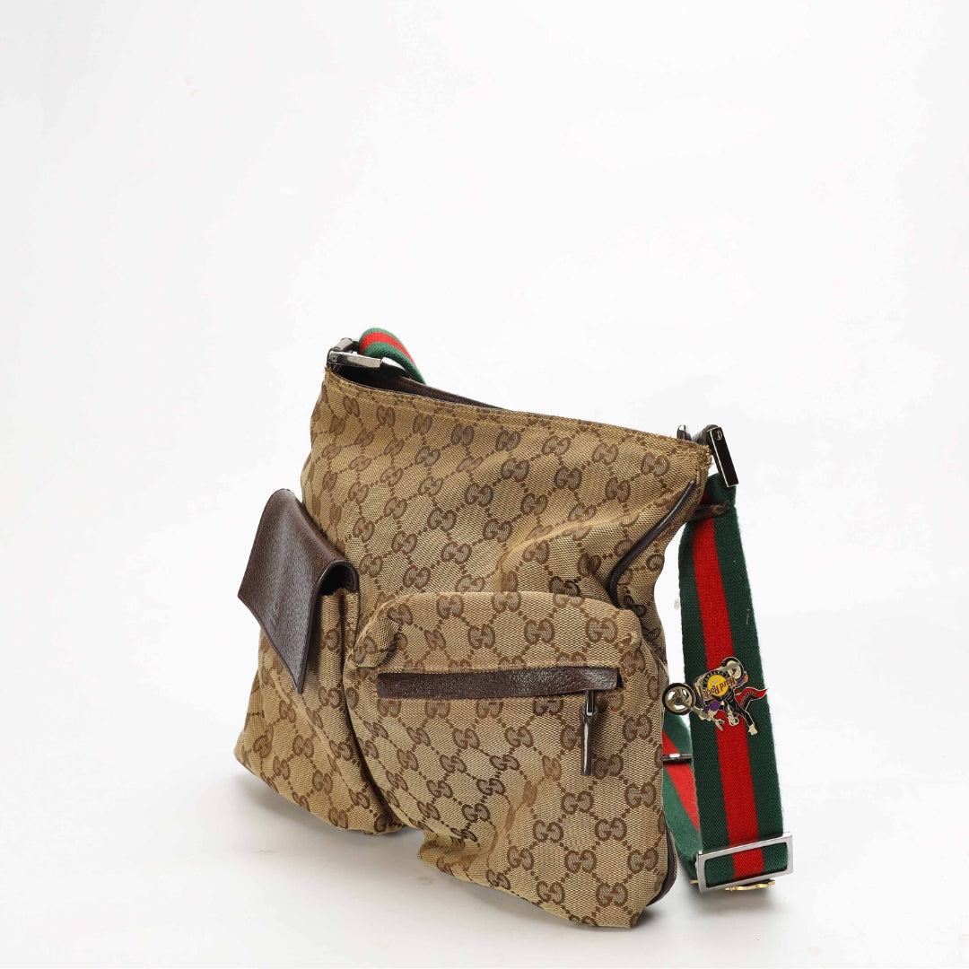 Gucci Beige GG Canvas Messenger Bag