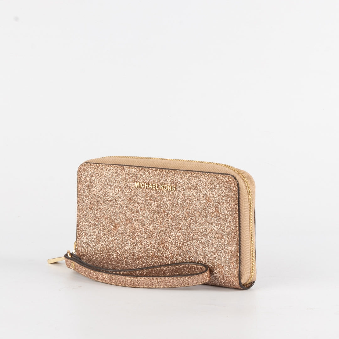 Michael Kors Rose Gold Glitter Wallet