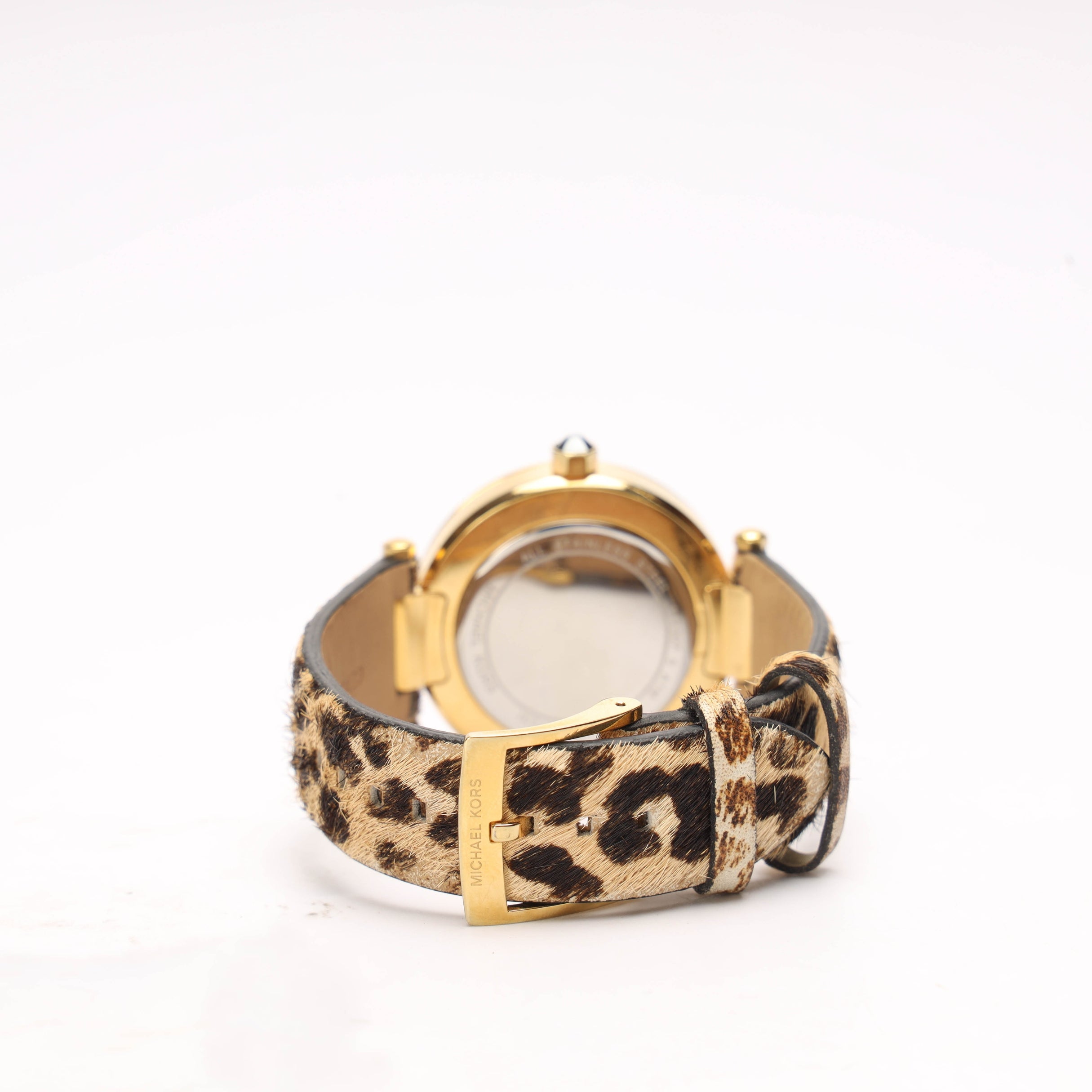 Michael Kors Parker Pave Gold-Tone Calf Hair Watch