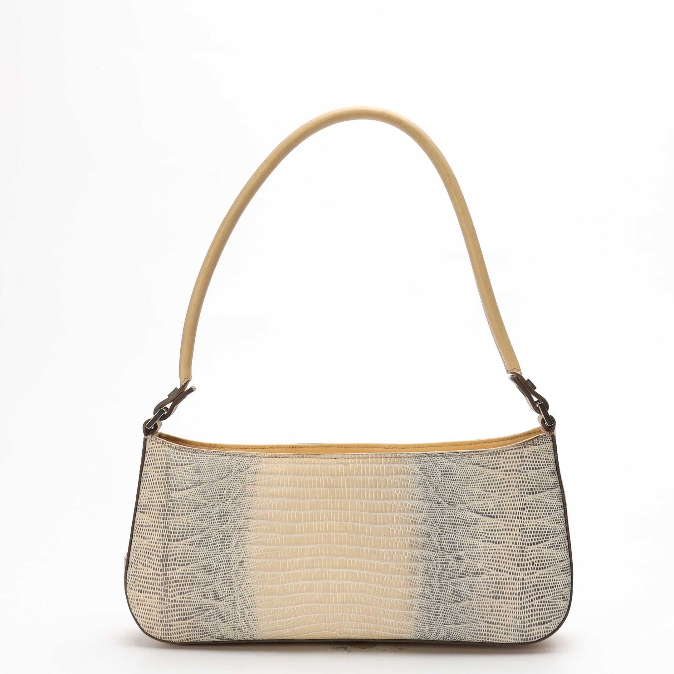 Salvatore Ferragamo Lizard Mini Beige Shoulder Bag