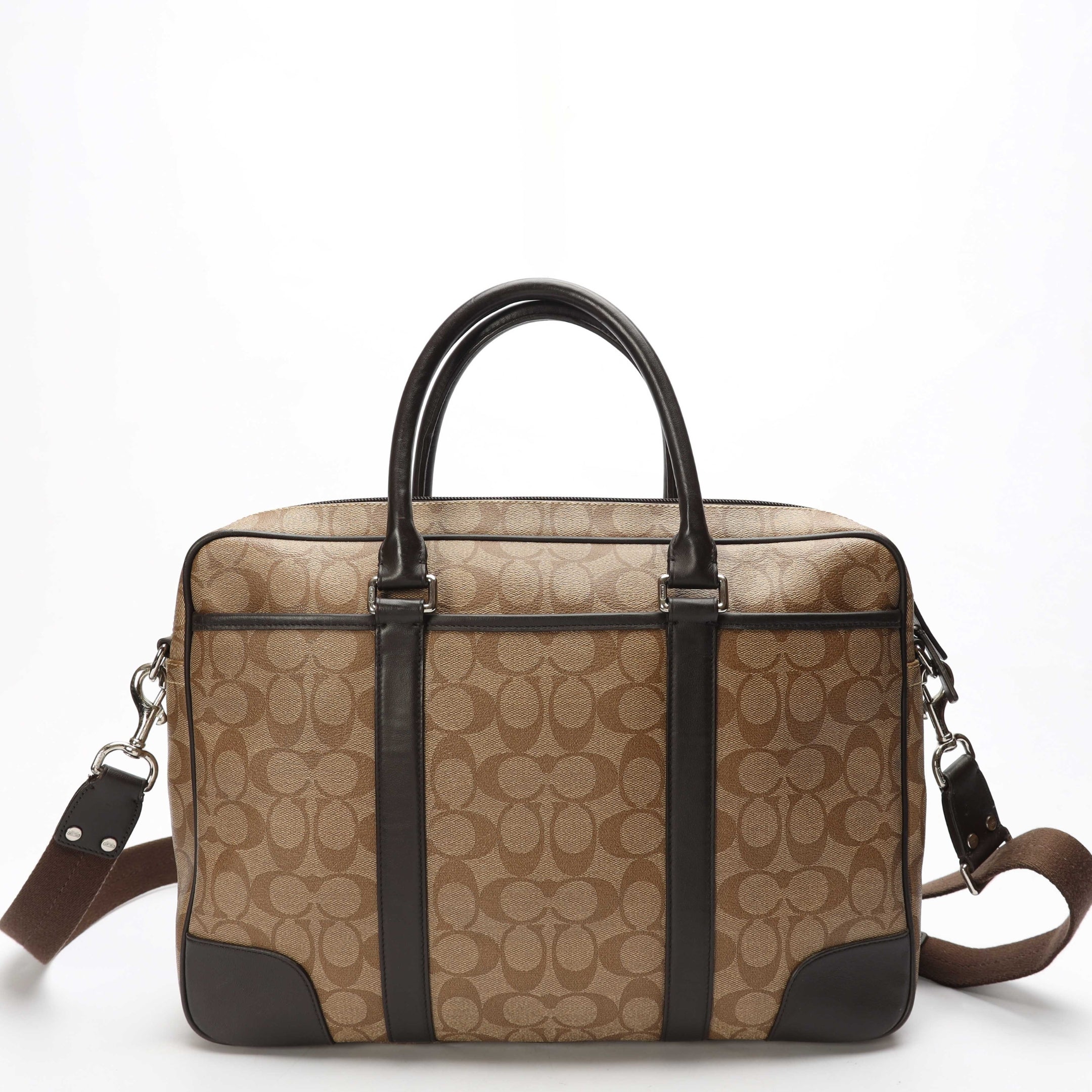 Coach Signature Slim Zip Top Bag