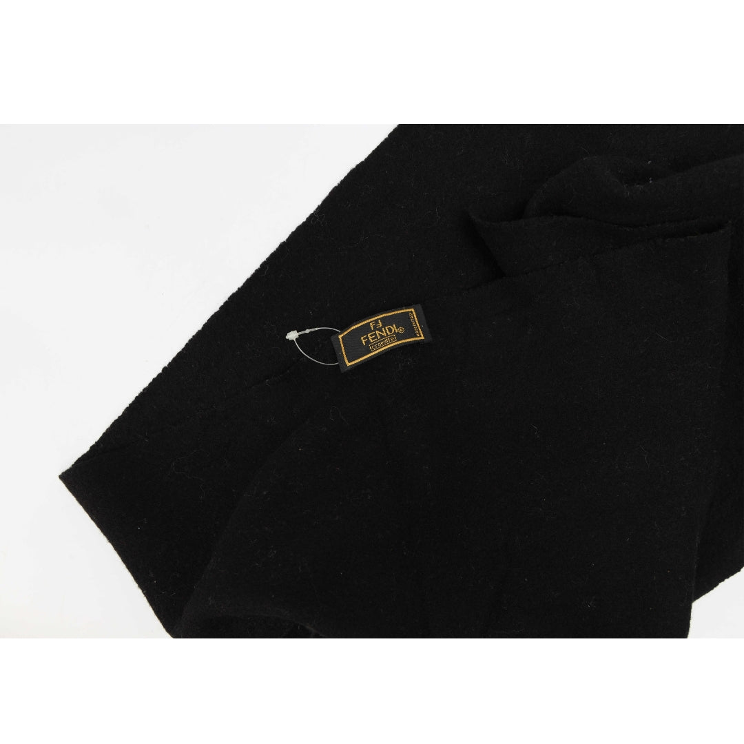 Fendi Black Cashmere Scarf