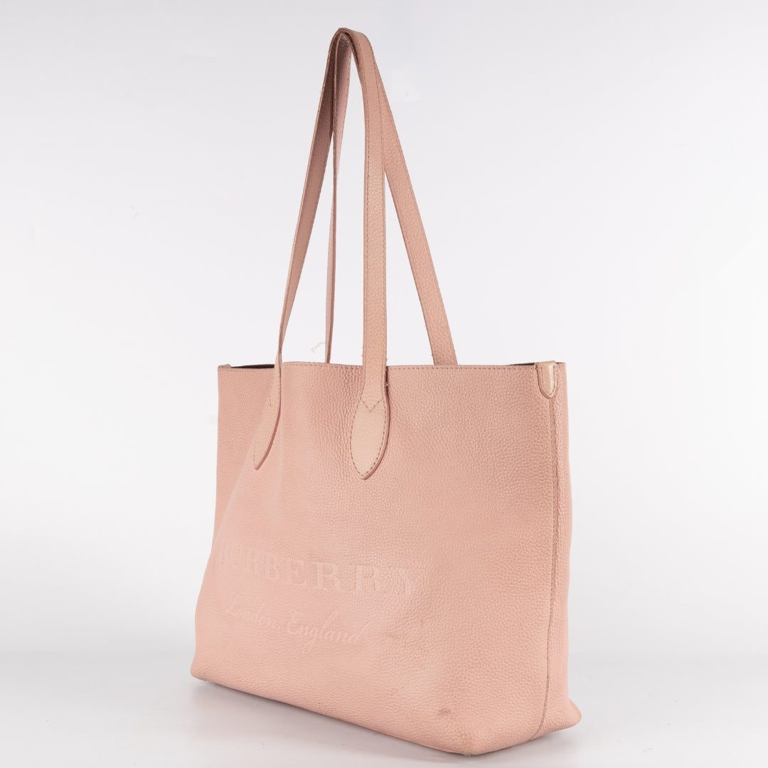 Burberry Pink Pebbled Leather Remington Tote Bag