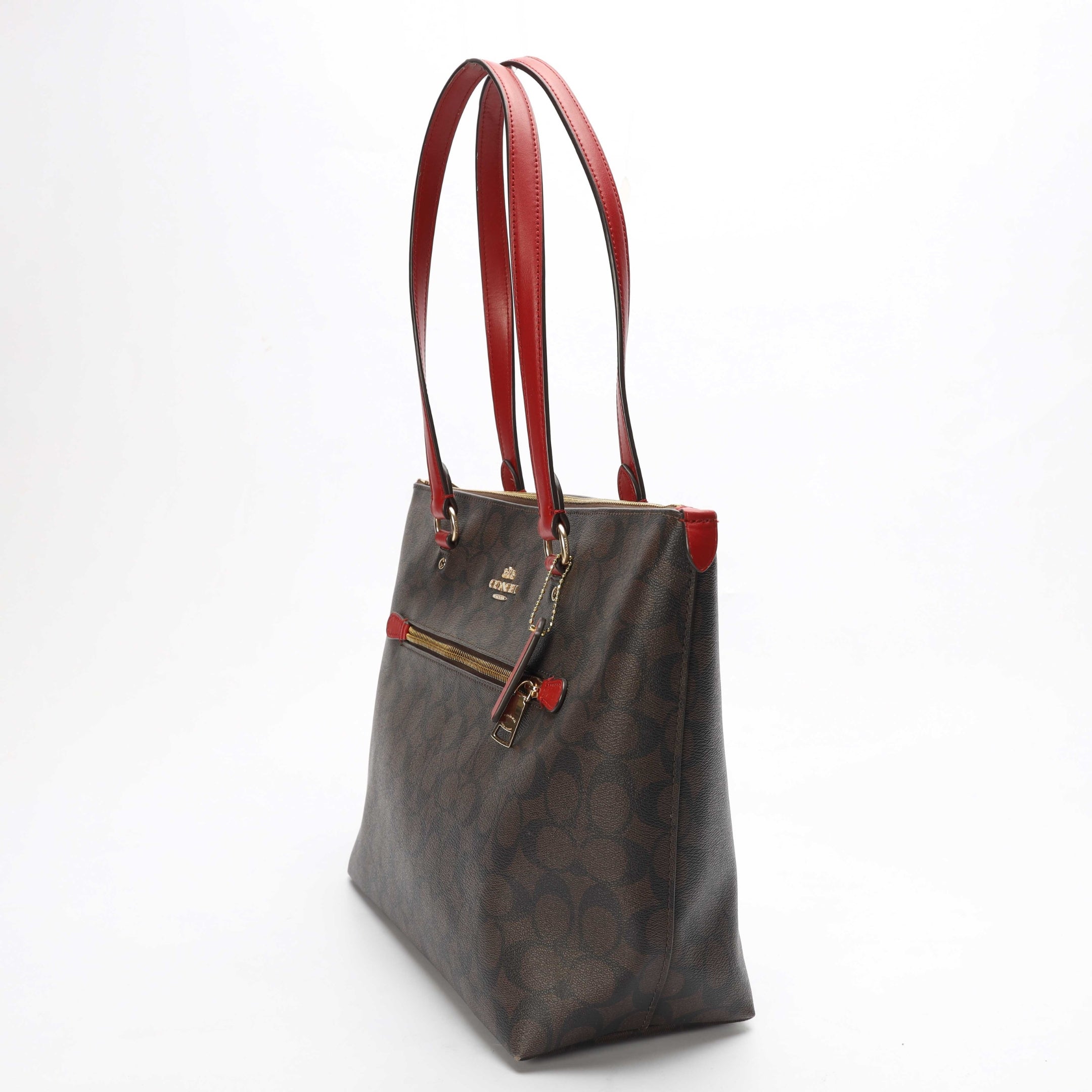 Coach Brown Gallery Tote In Signature Canvas