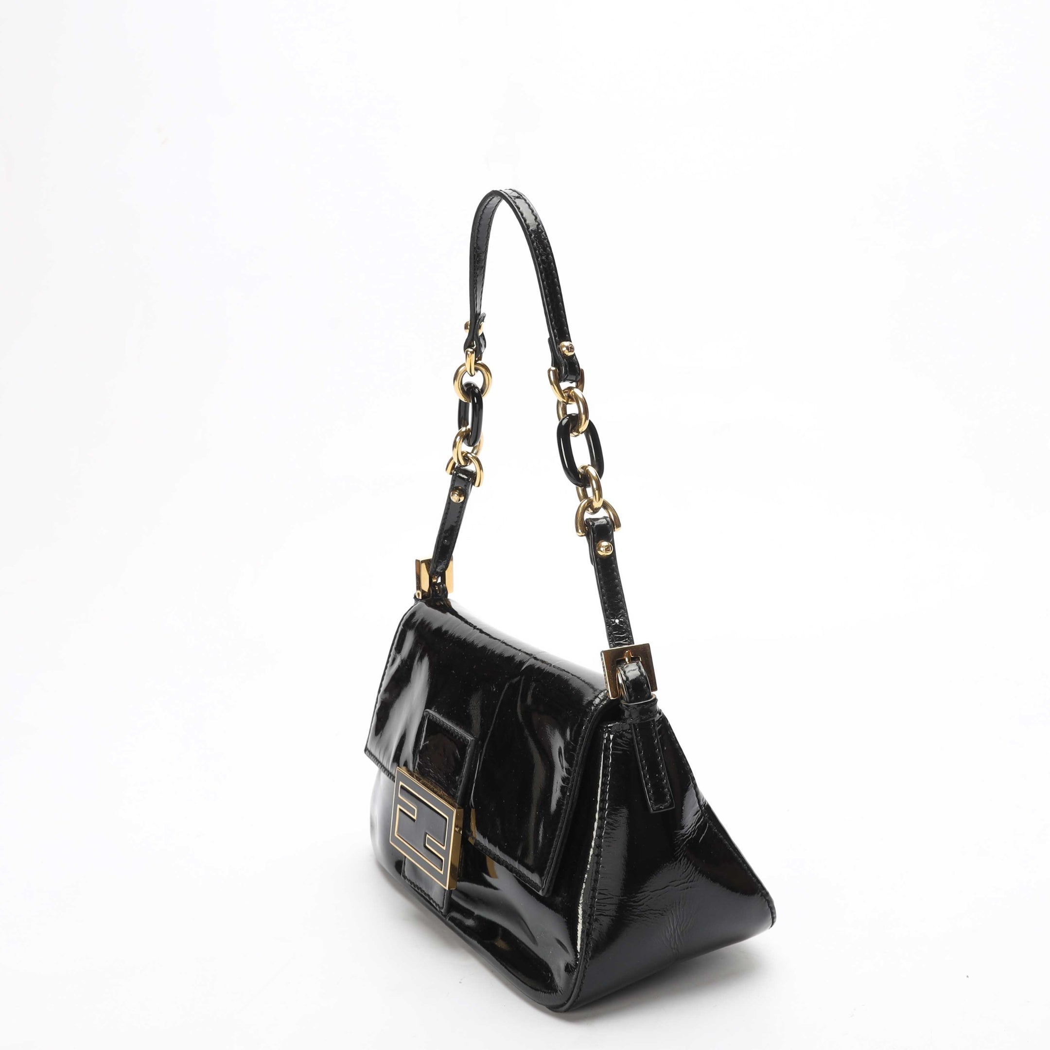 Fendi Black Mamma Forever Flap Shoulder Bag