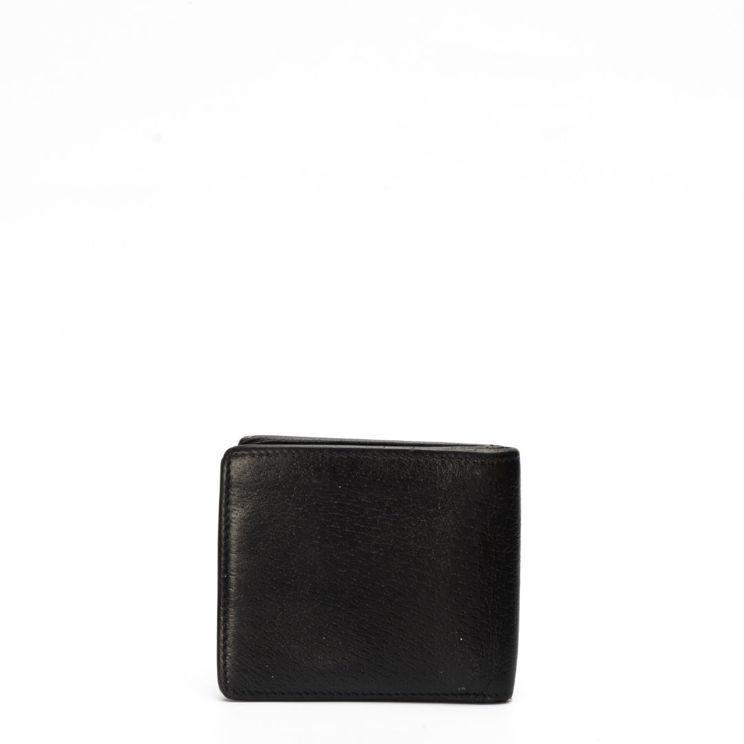 Gucci Bee Black Leather Bifold Wallet