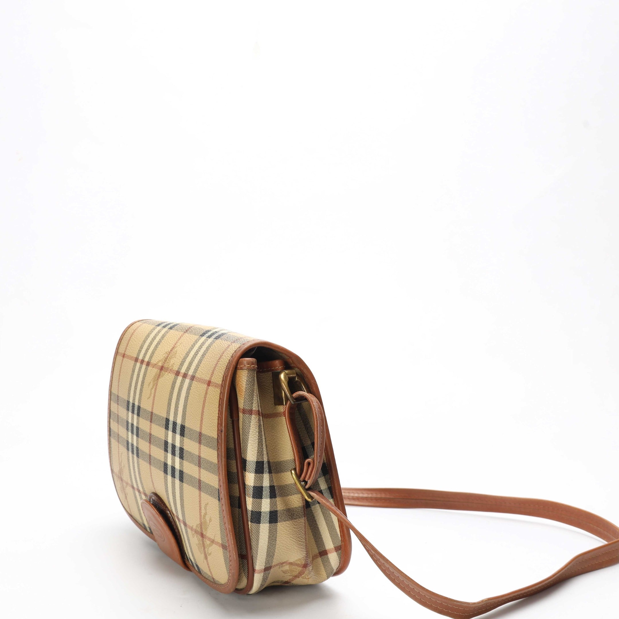 Burberry Haymarket Check Flap Cross Body Bag