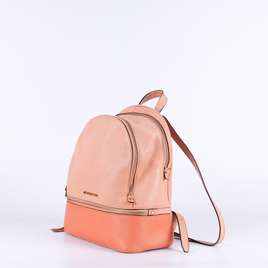 Michael Kors Rhea Pink Leather Backpack