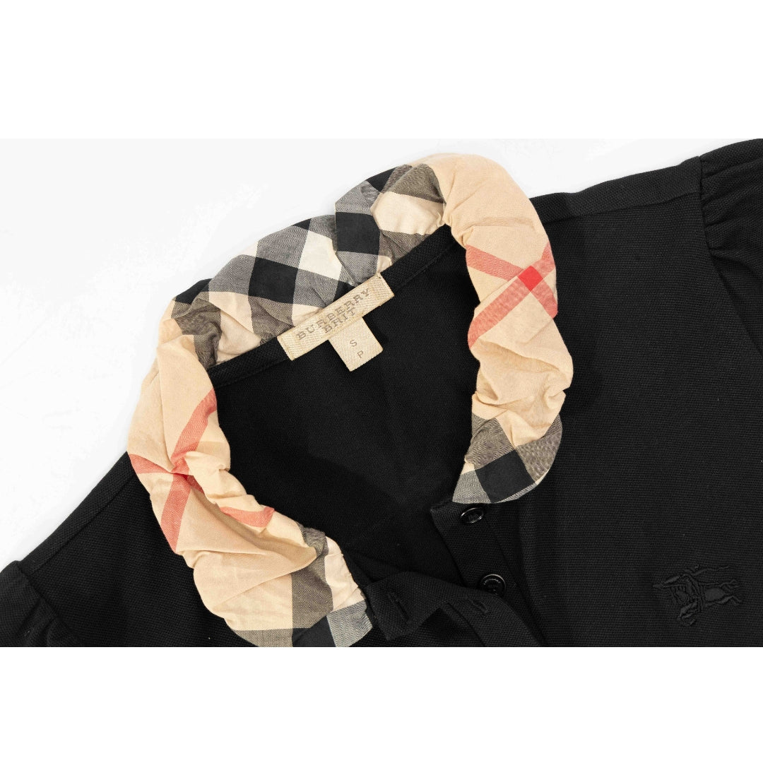 Burberry Brit Black Novacheck Collar Polo Shirt