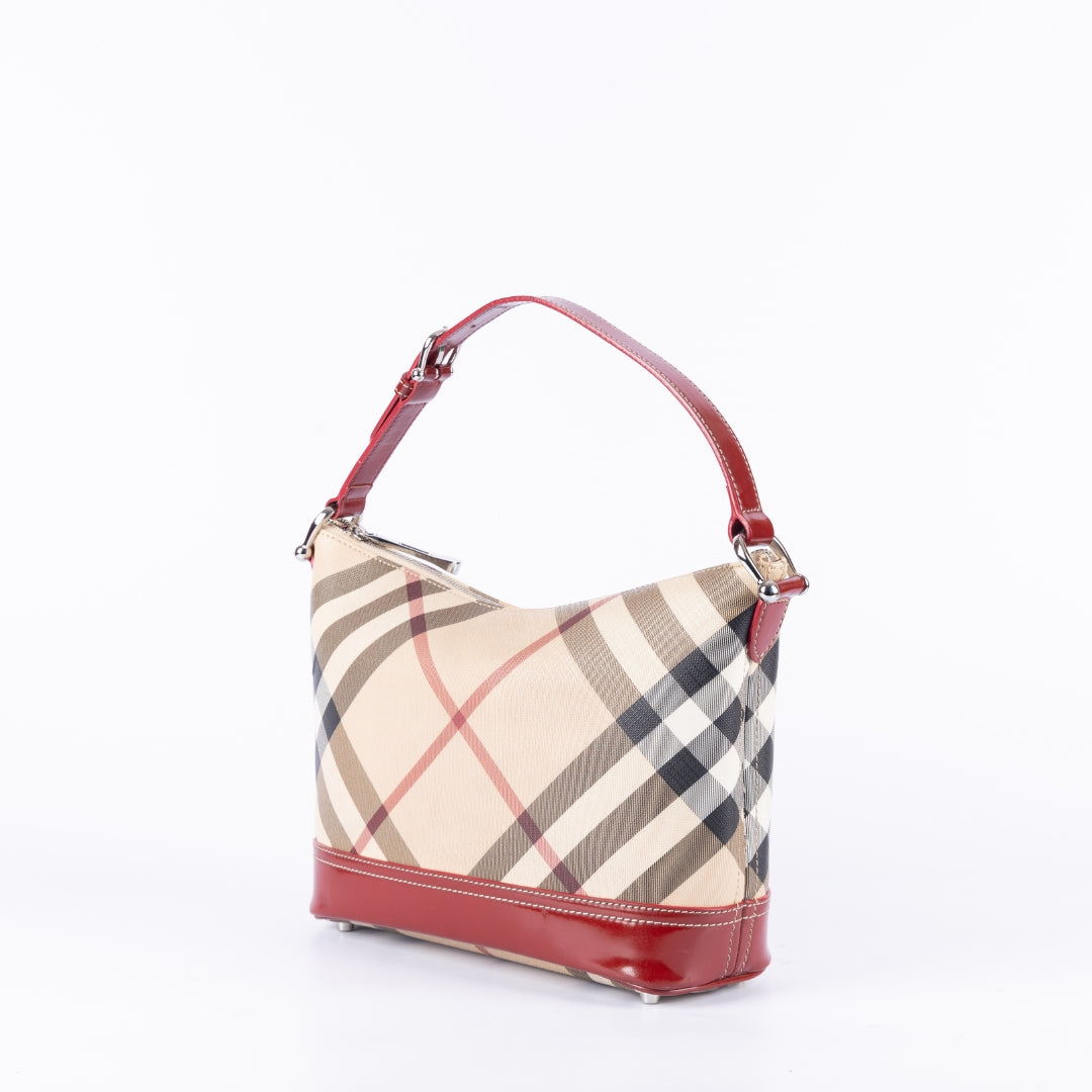 Burberry Nova Check Beige/Red Baguette