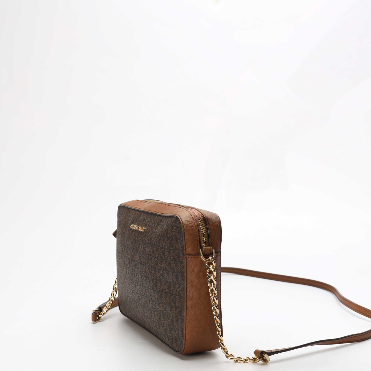 Michael Kors Jet Set Logo Brown CrossBody Bag