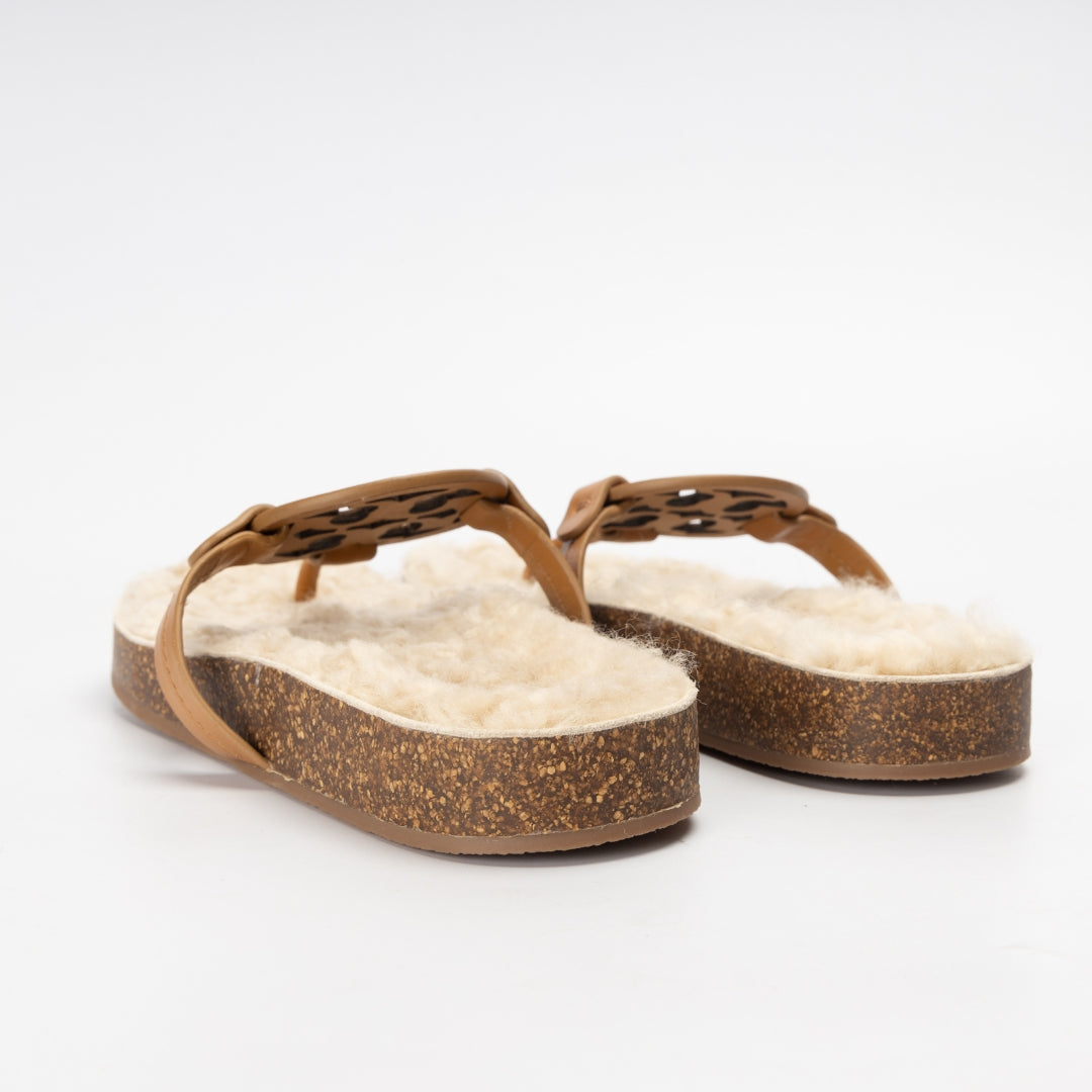 Tory Burch Miller Cloud Shearling Sandals