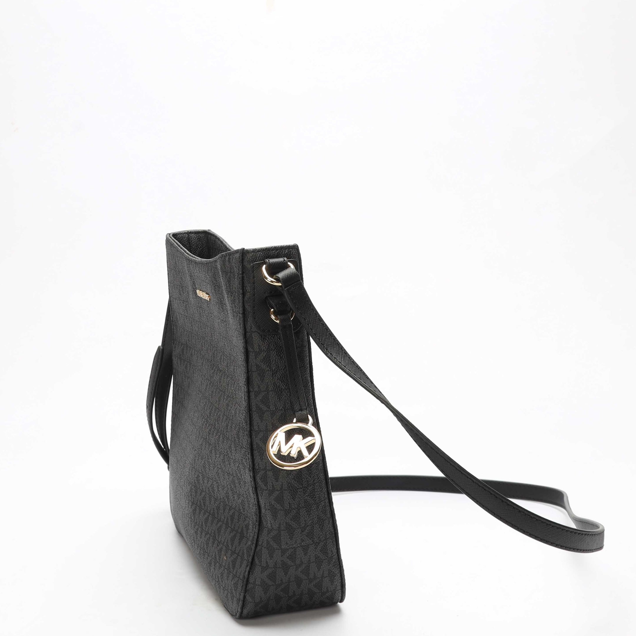 Michael Kors Jet Set Black Travel Logo Messenger Bag