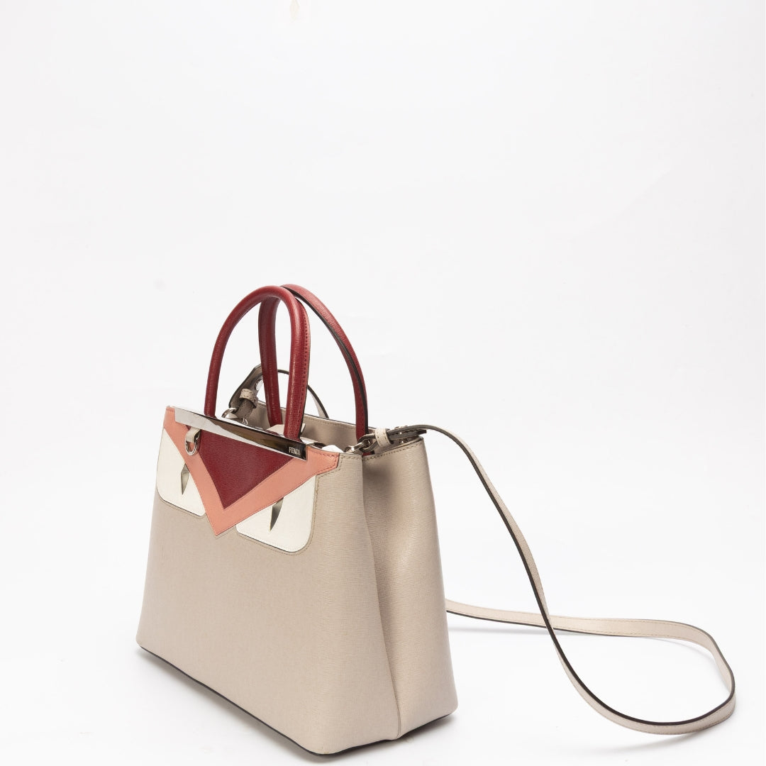 Fendi Tricolor Monster Eye 2Jours Convertible Satchel