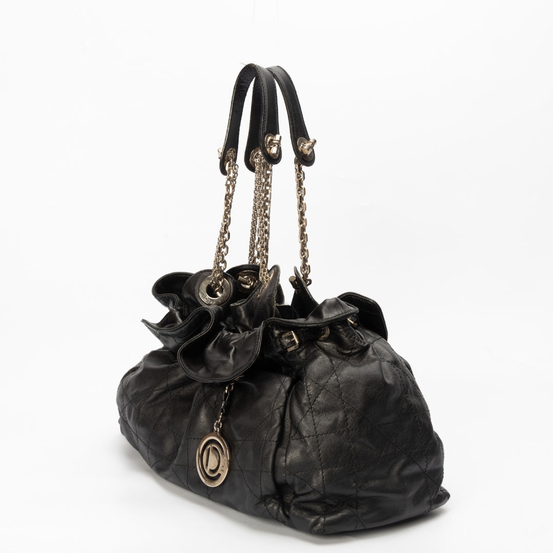 Dior Black Cannage Leather Le Trente Hobo Bag