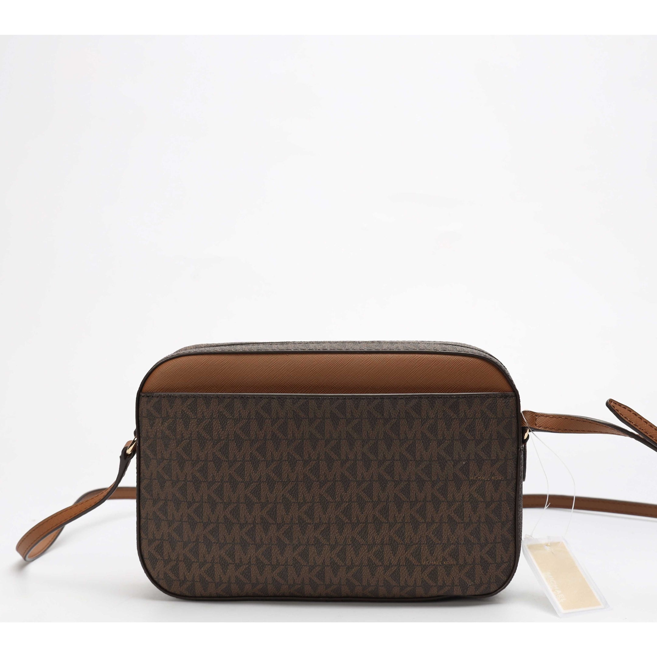 Michael Kors Jet Set Large Brown Logo Crossbody Bag