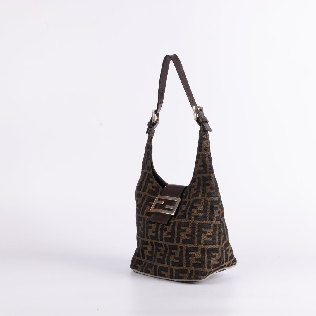 Fendi Zucca Canvas Shoulder Bag